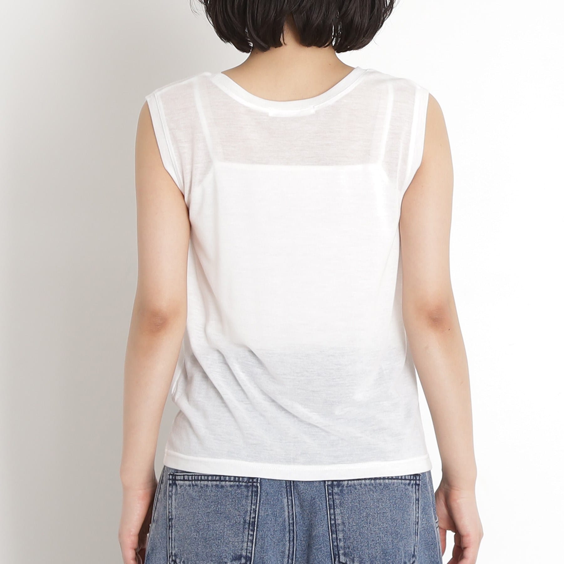 ザ ショップ ティーケー  (ウィメン) THE SHOP TK(Women) シアーカーデ＋タンクトップアンサンブル （オレンジ(067)） オレンジ(067)