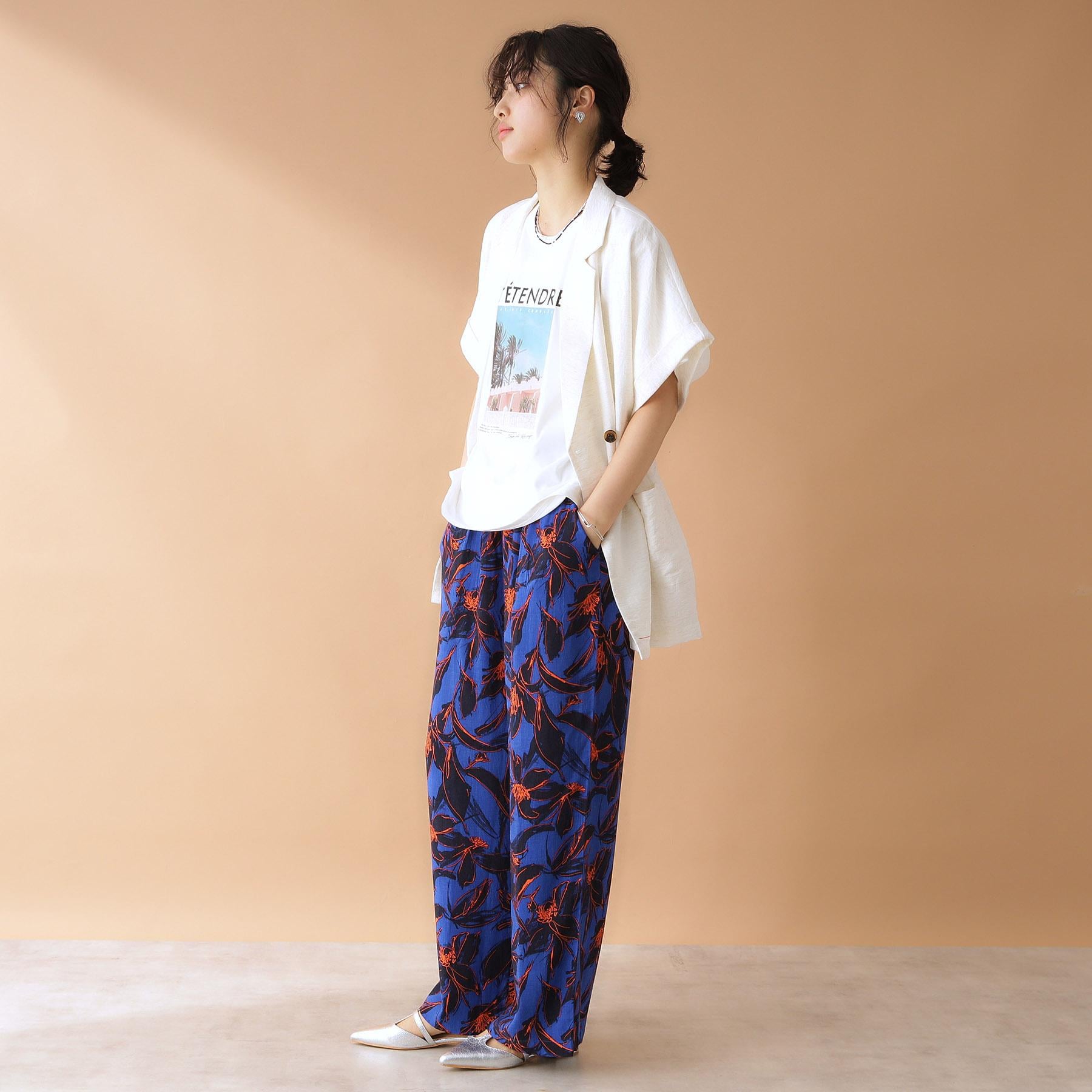 ザ ショップ ティーケー  (ウィメン) THE SHOP TK(Women) リネン混半袖テーラージャケット【洗える/セットアップ可】 （ブラック(019)） ブラック(019)