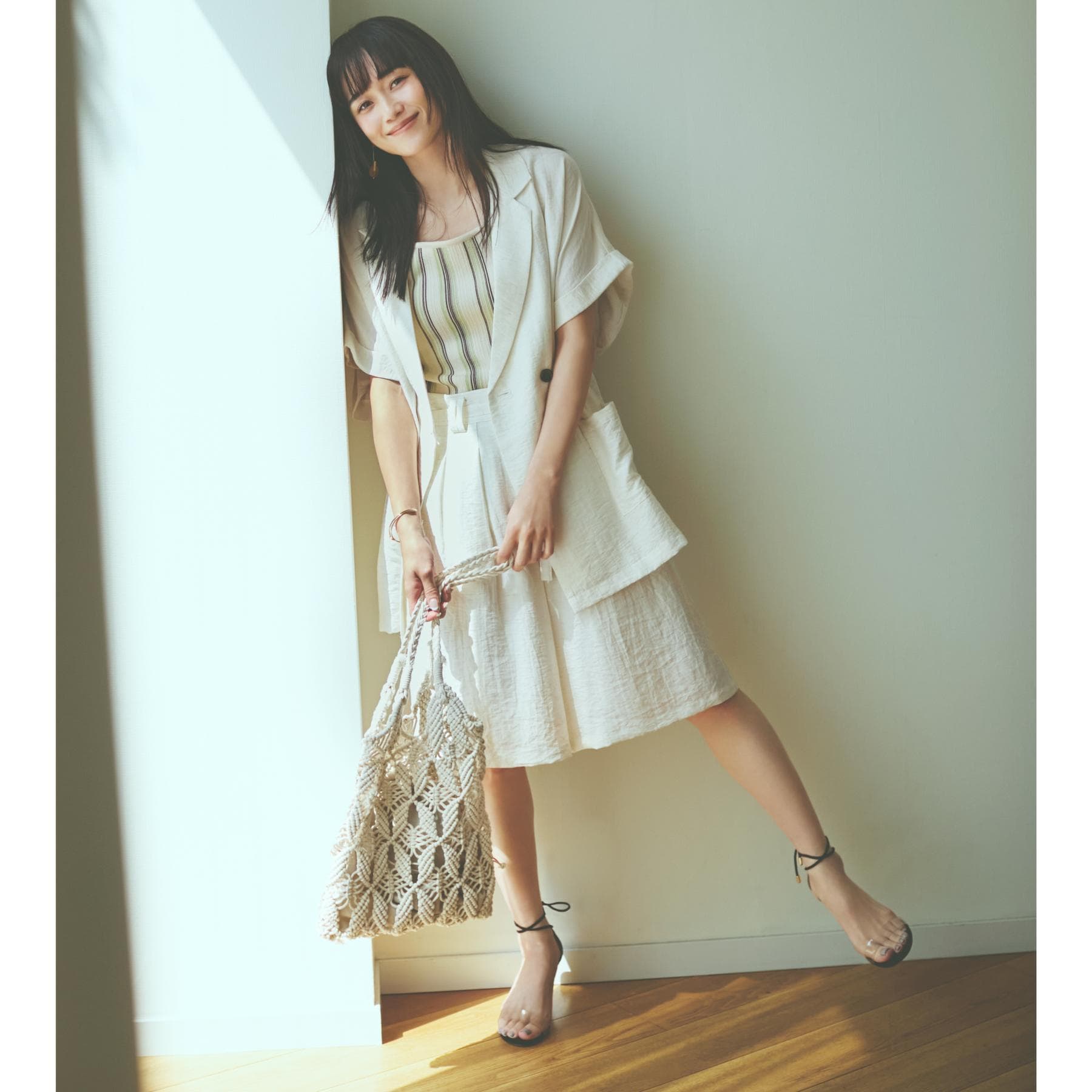 ザ ショップ ティーケー  (ウィメン) THE SHOP TK(Women) リネン混半袖テーラージャケット【洗える/セットアップ可】 （ブラック(019)） ブラック(019)