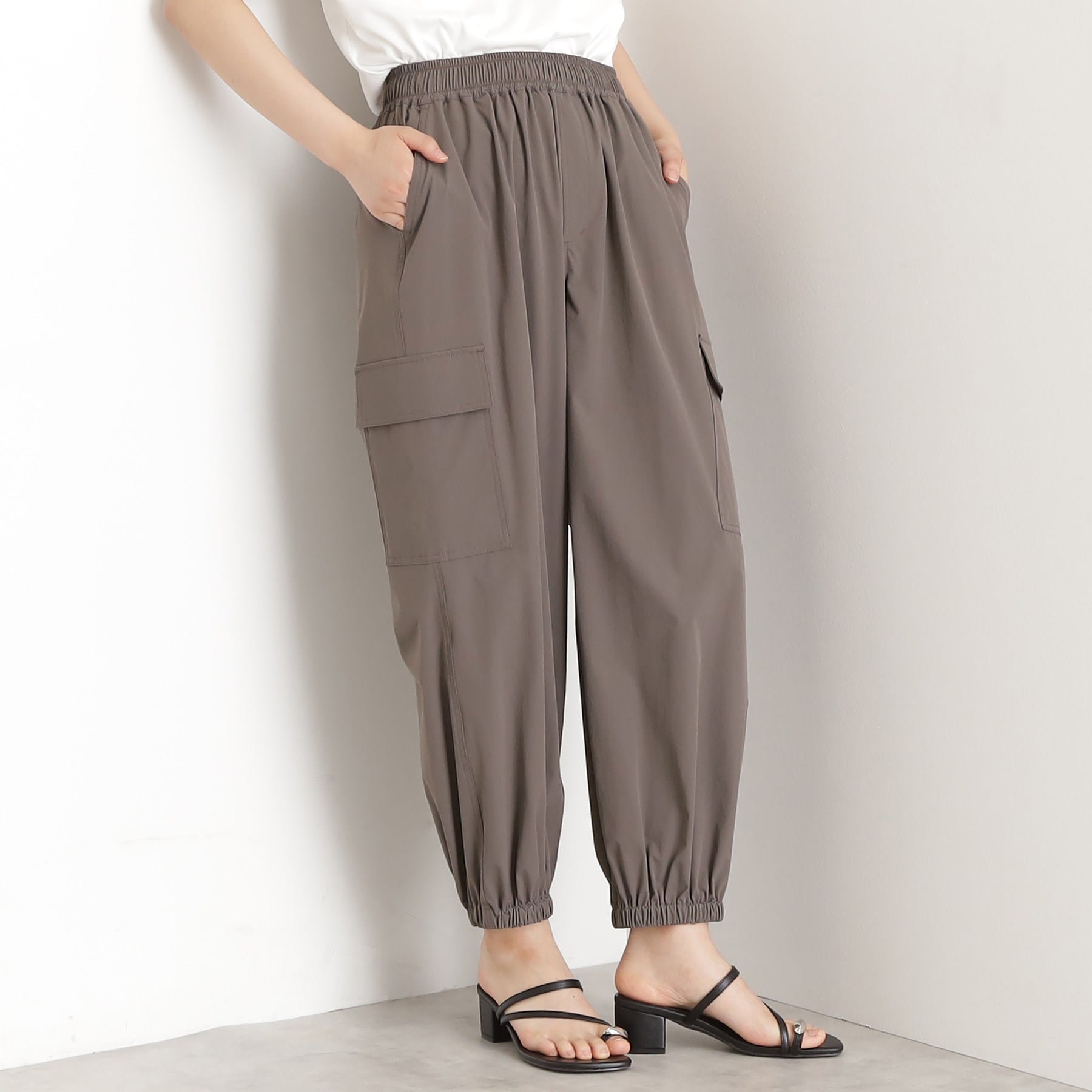 ザ ショップ ティーケー  (ウィメン) THE SHOP TK(Women) 撥水カーゴパンツ【UV/洗濯機OK】 （チャコールグレー(014)） チャコールグレー(014)