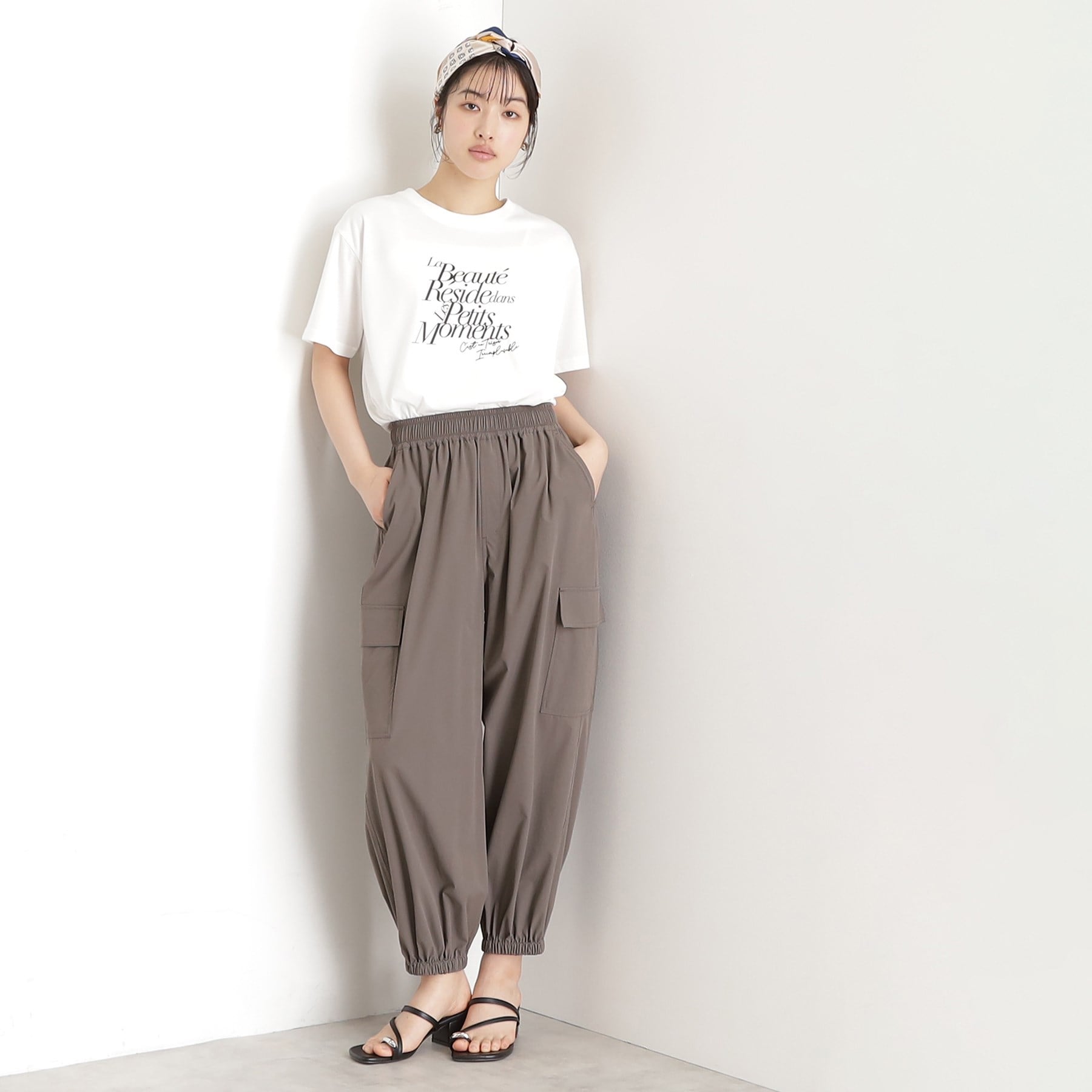 ザ ショップ ティーケー  (ウィメン) THE SHOP TK(Women) 撥水カーゴパンツ【UV/洗濯機OK】 （チャコールグレー(014)） チャコールグレー(014)