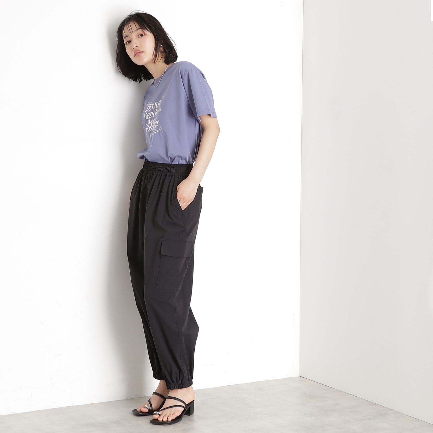 ザ ショップ ティーケー  (ウィメン) THE SHOP TK(Women) 撥水カーゴパンツ【UV/洗濯機OK】 （チャコールグレー(014)） チャコールグレー(014)