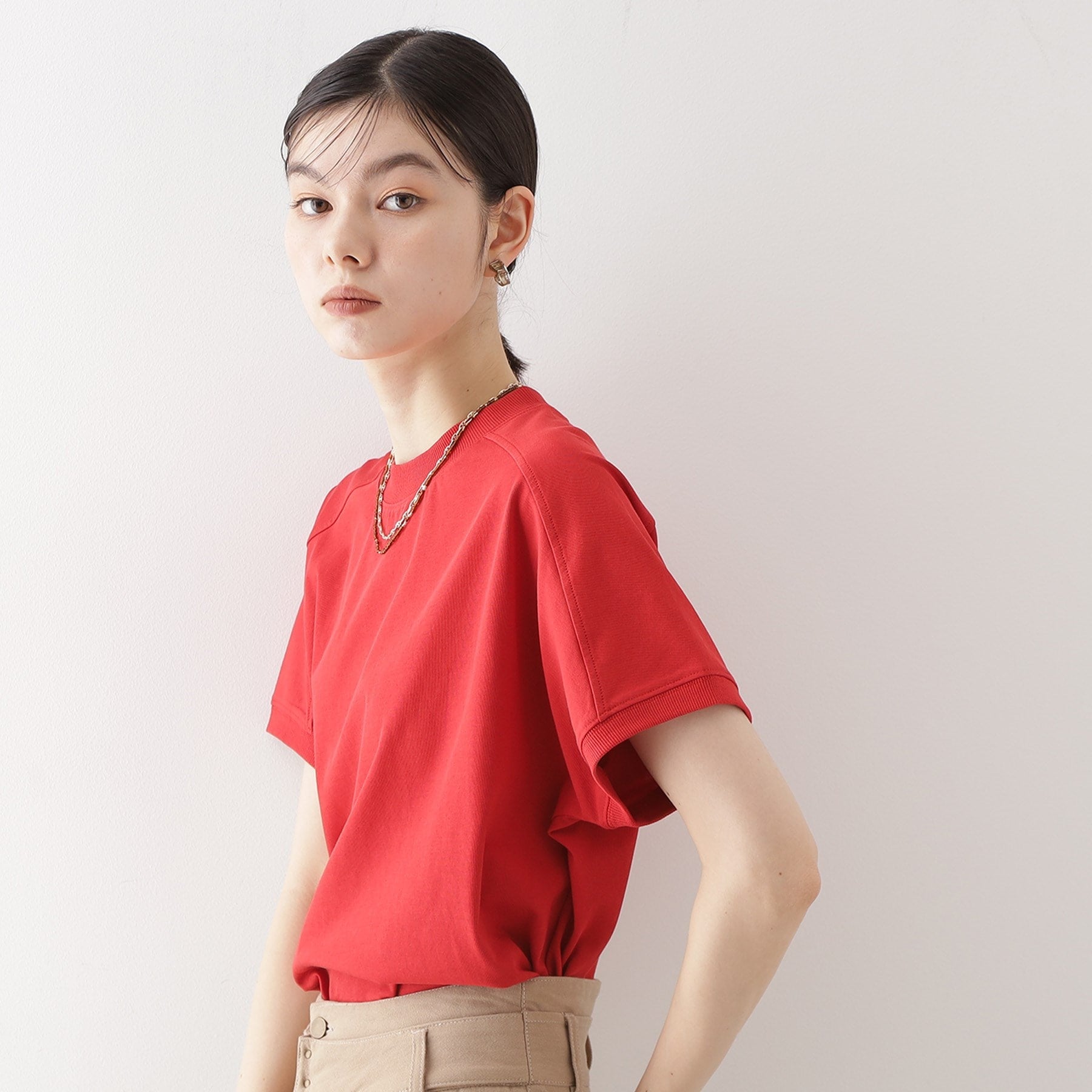 ザ ショップ ティーケー  (ウィメン) THE SHOP TK(Women) サスティナRIB切替フレンチ （オフホワイト(003)） オフホワイト(003)