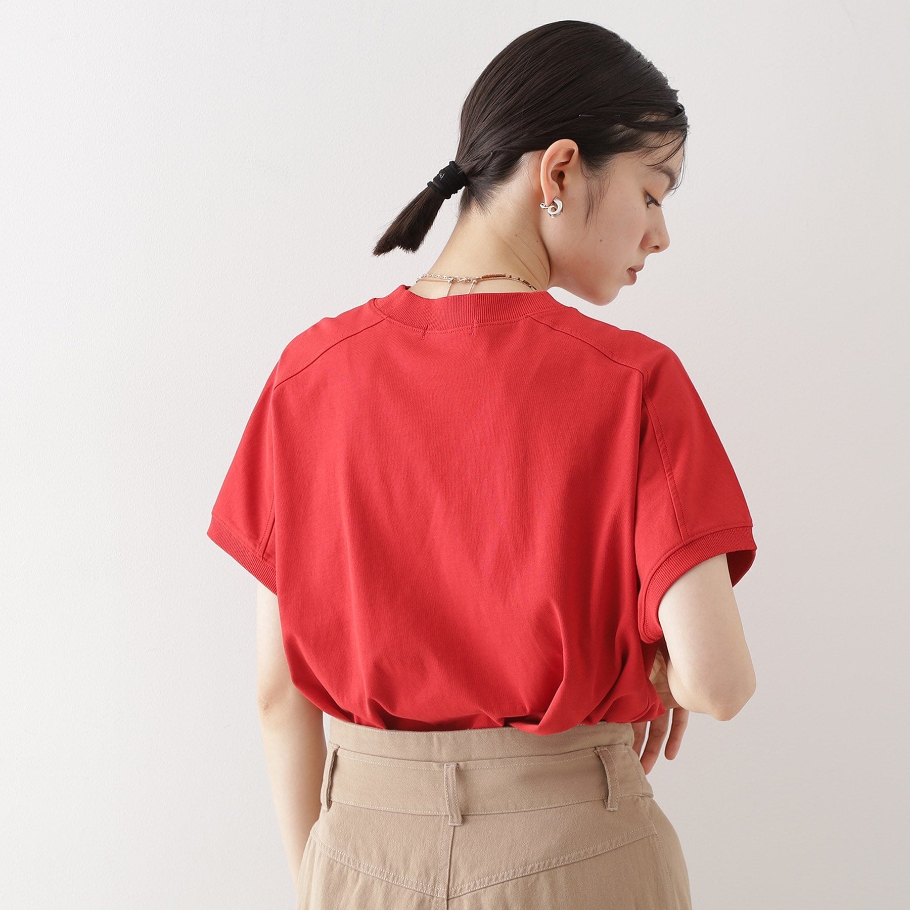 ザ ショップ ティーケー  (ウィメン) THE SHOP TK(Women) サスティナRIB切替フレンチ （オフホワイト(003)） オフホワイト(003)