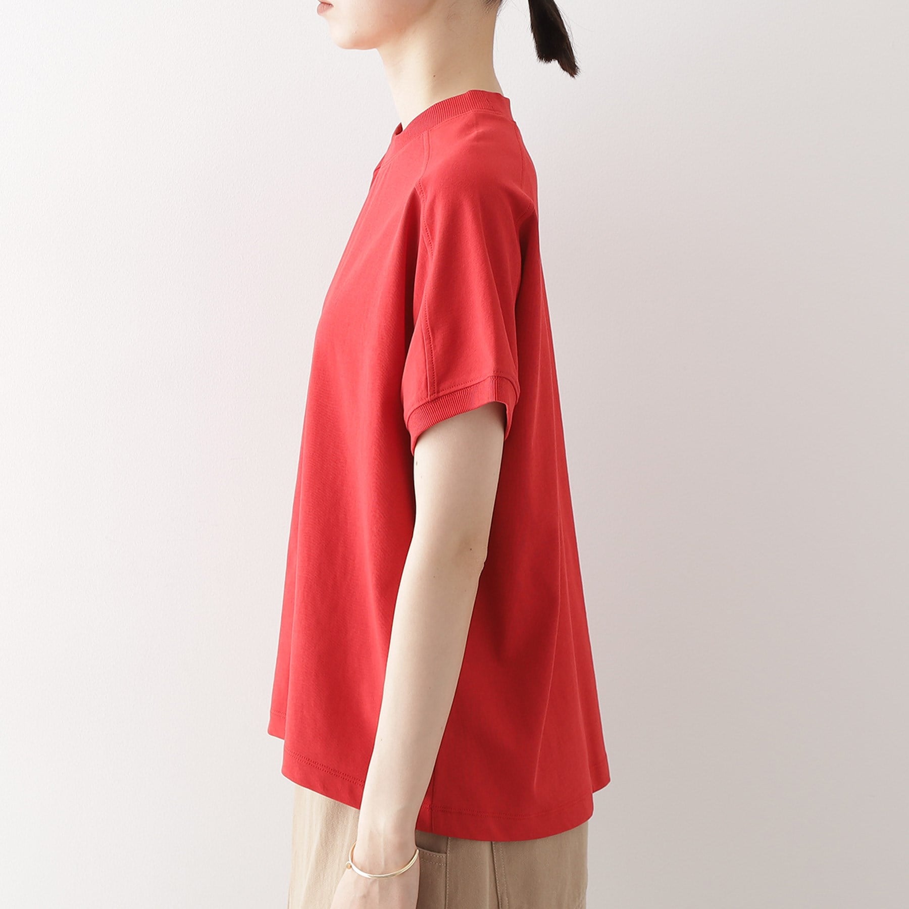 ザ ショップ ティーケー  (ウィメン) THE SHOP TK(Women) サスティナRIB切替フレンチ （オフホワイト(003)） オフホワイト(003)