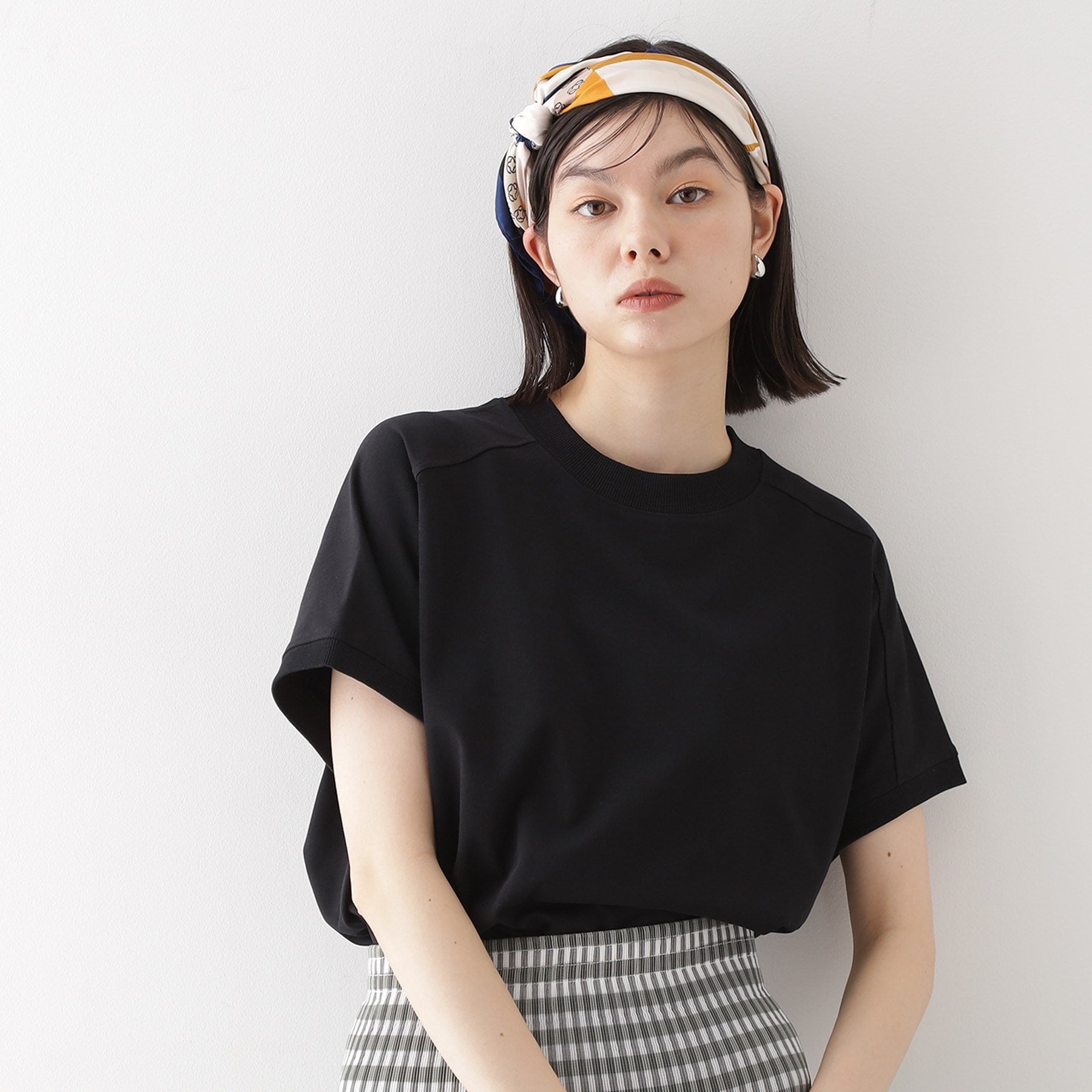 ザ ショップ ティーケー  (ウィメン) THE SHOP TK(Women) サスティナRIB切替フレンチ （ブラック(019)） ブラック(019)