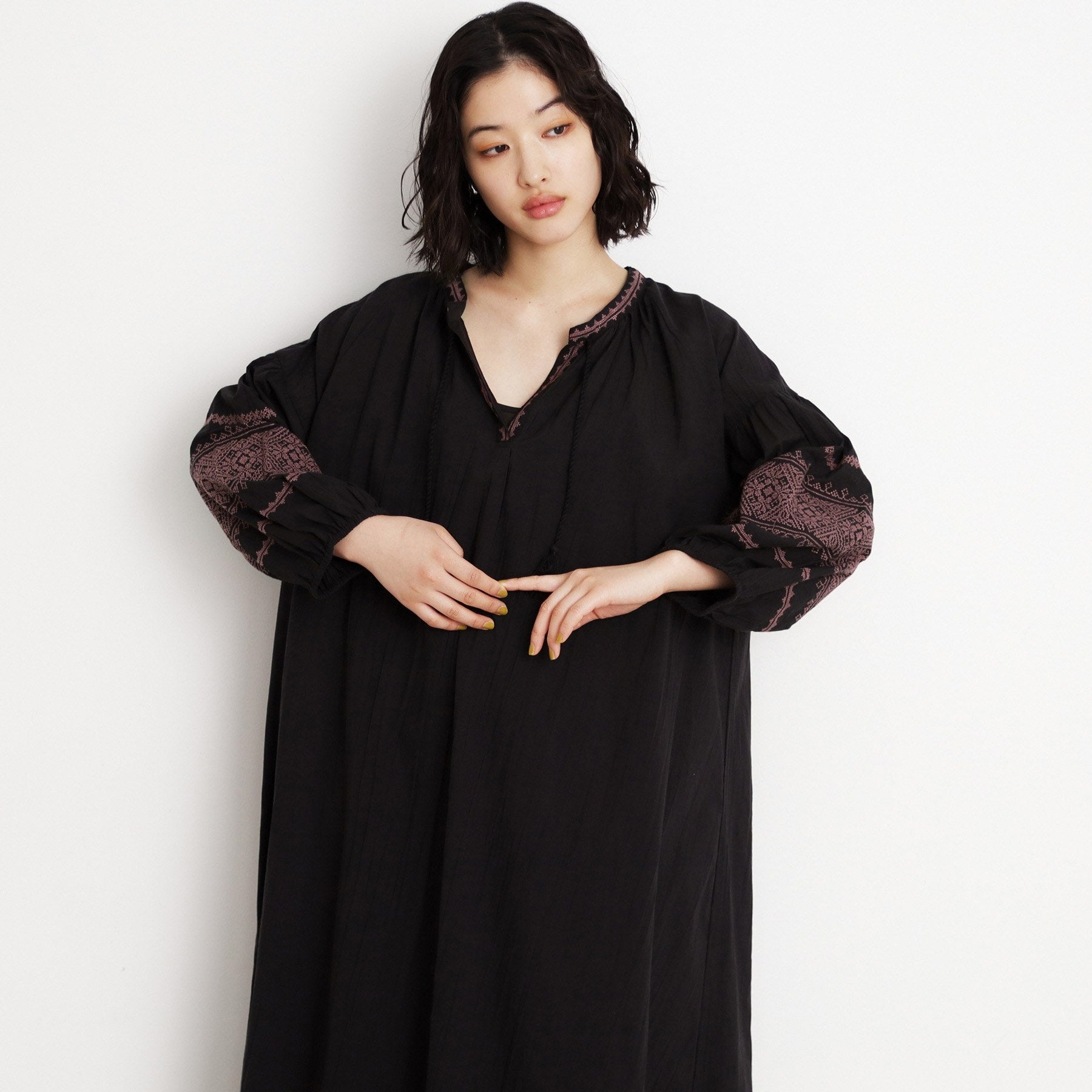 ザ ショップ ティーケー  (ウィメン) THE SHOP TK(Women) 刺繍ワンピース （オレンジ(067)） オレンジ(067)
