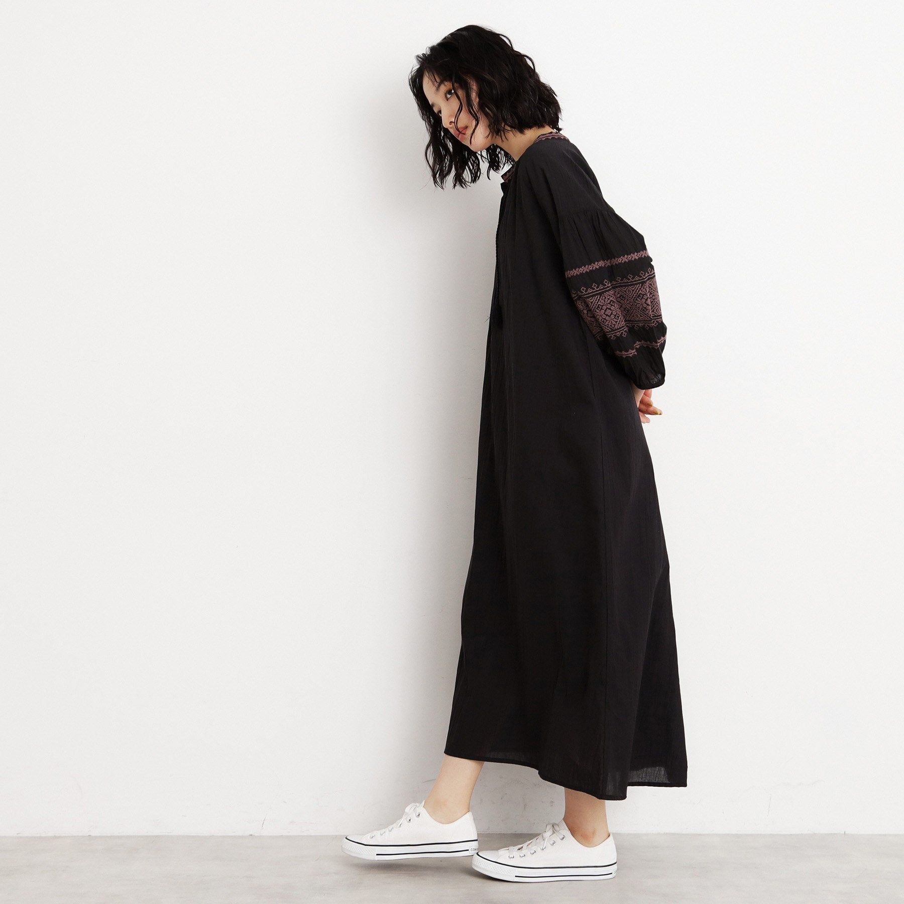 ザ ショップ ティーケー  (ウィメン) THE SHOP TK(Women) 刺繍ワンピース （オレンジ(067)） オレンジ(067)