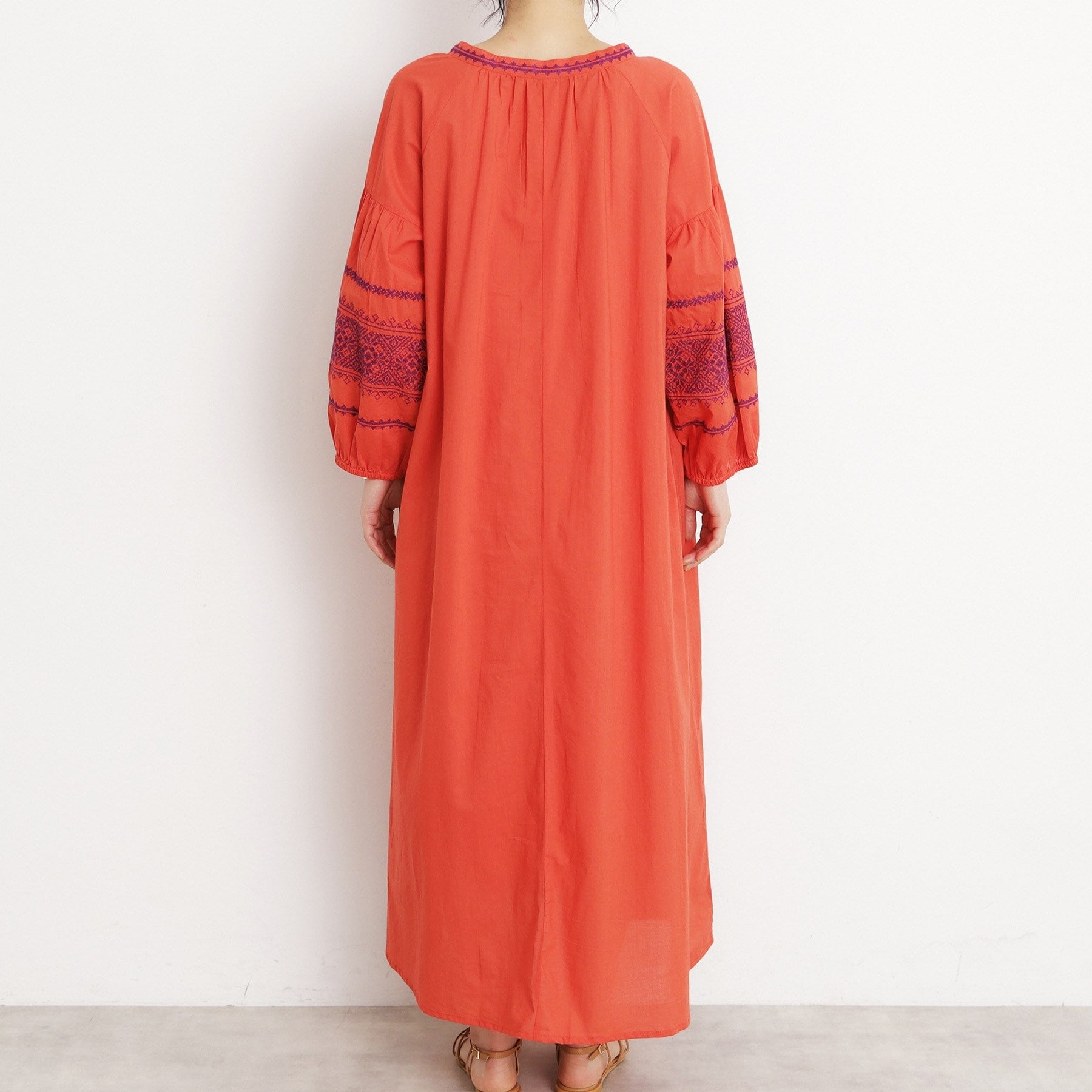 ザ ショップ ティーケー  (ウィメン) THE SHOP TK(Women) 刺繍ワンピース （オレンジ(067)） オレンジ(067)