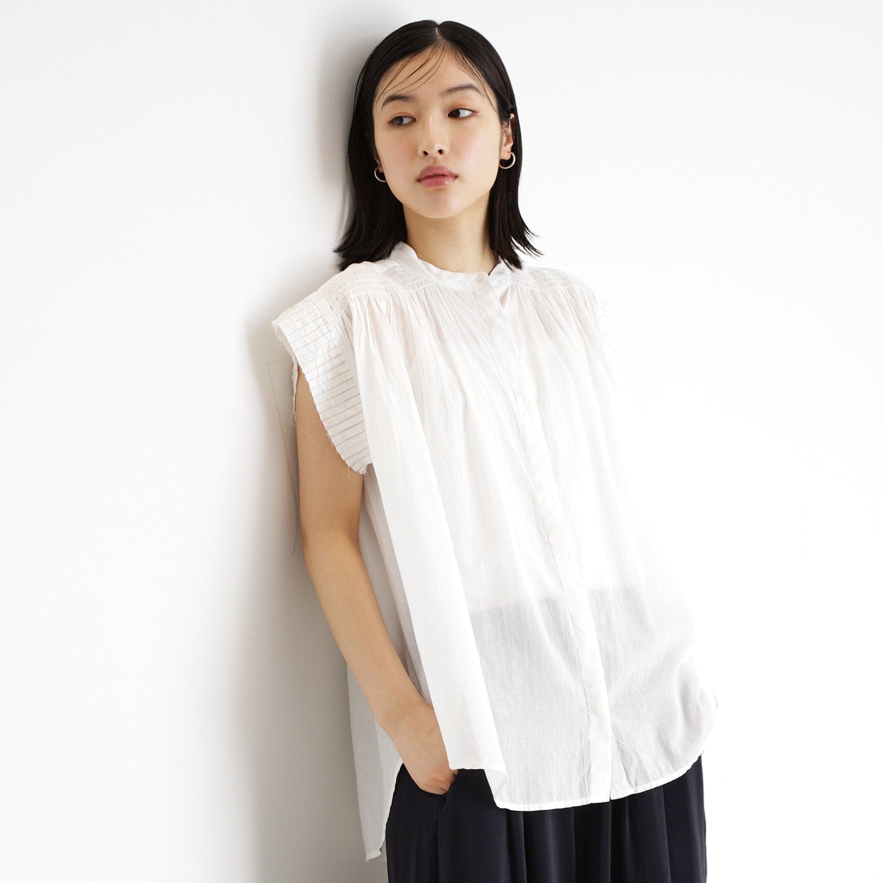 ザ ショップ ティーケー  (ウィメン) THE SHOP TK(Women) ノースリシャーリングブラウス （ブラウン(044)） ブラウン(044)