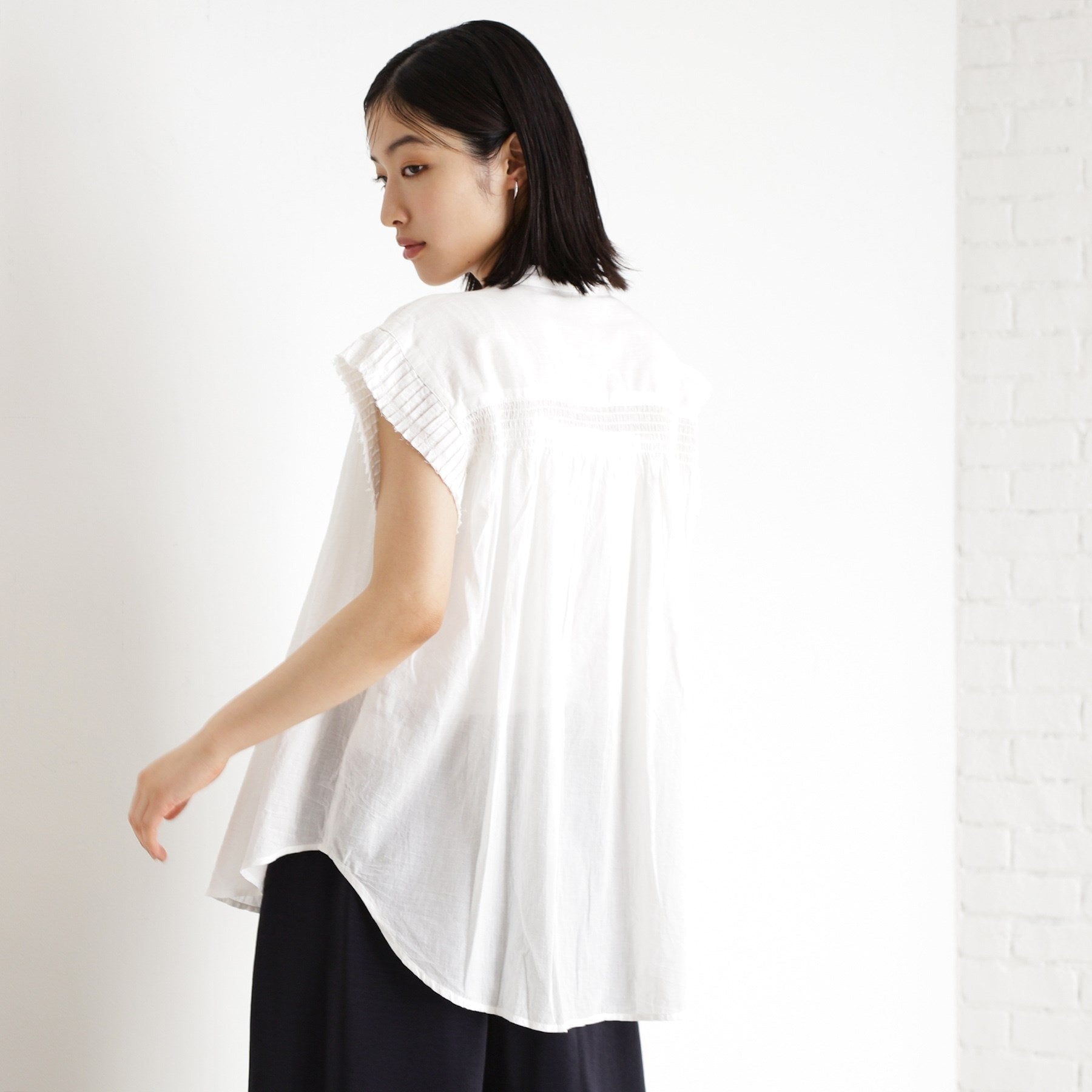 ザ ショップ ティーケー  (ウィメン) THE SHOP TK(Women) ノースリシャーリングブラウス （ブラウン(044)） ブラウン(044)