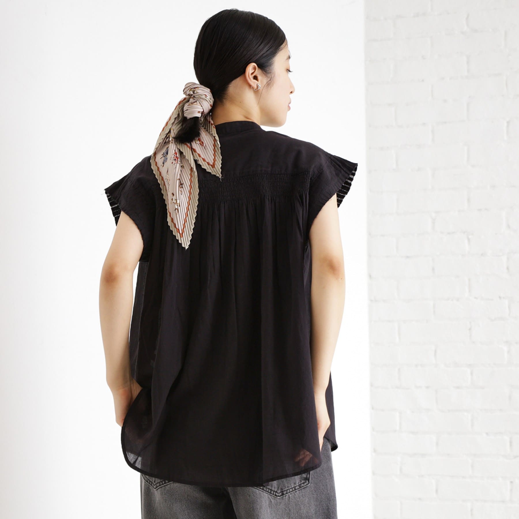 ザ ショップ ティーケー  (ウィメン) THE SHOP TK(Women) ノースリシャーリングブラウス （ブラウン(044)） ブラウン(044)