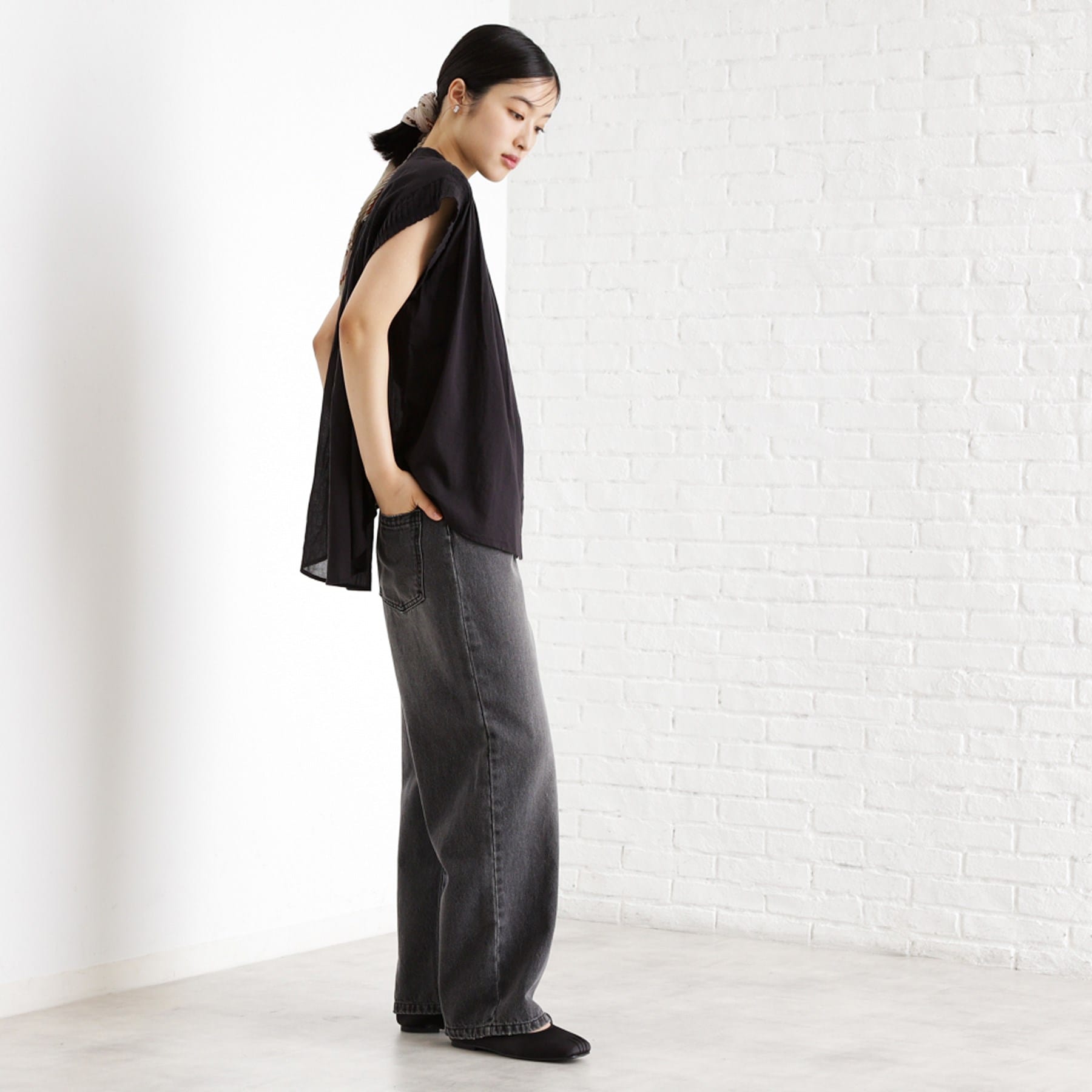 ザ ショップ ティーケー  (ウィメン) THE SHOP TK(Women) ノースリシャーリングブラウス （ブラウン(044)） ブラウン(044)