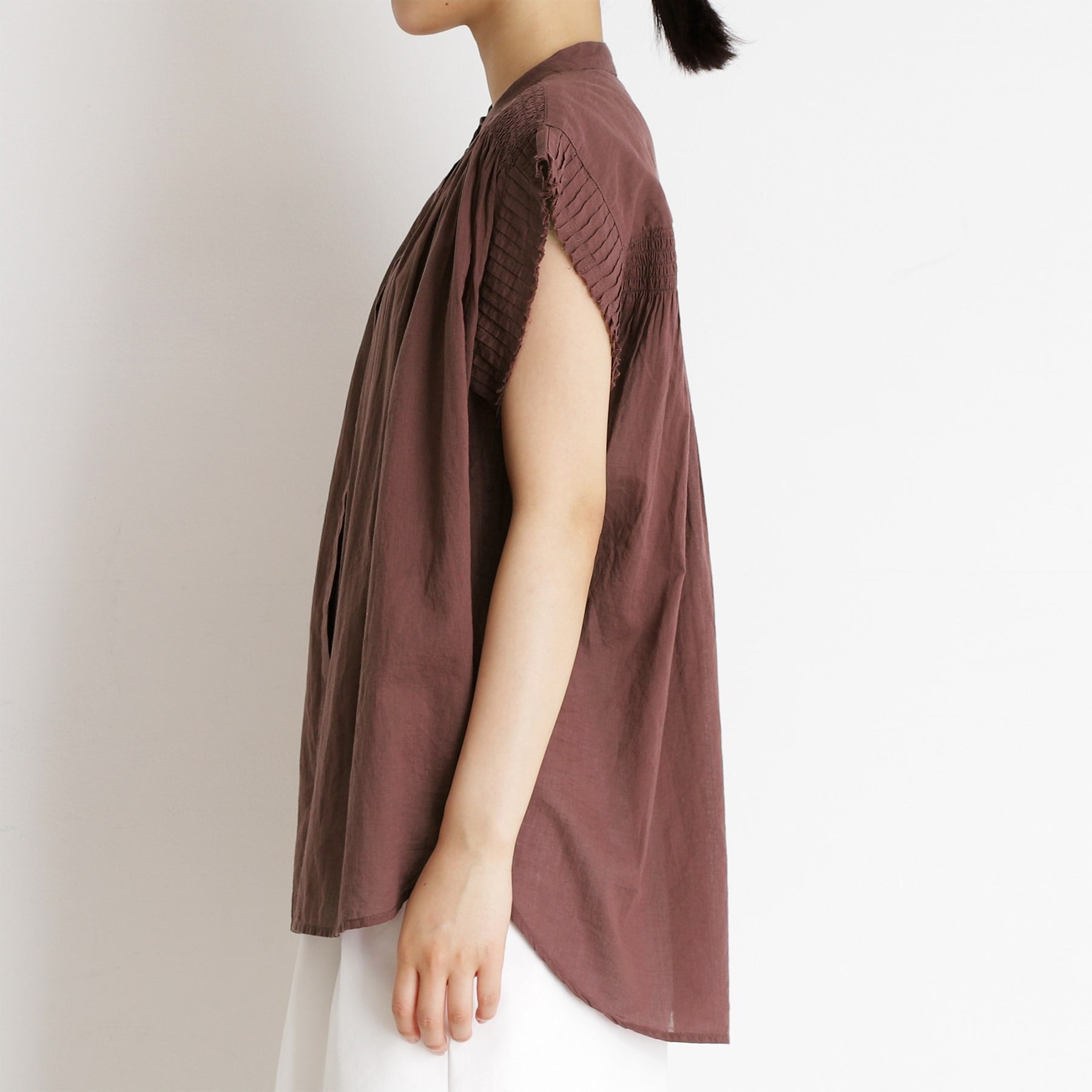 ザ ショップ ティーケー  (ウィメン) THE SHOP TK(Women) ノースリシャーリングブラウス （ブラウン(044)） ブラウン(044)