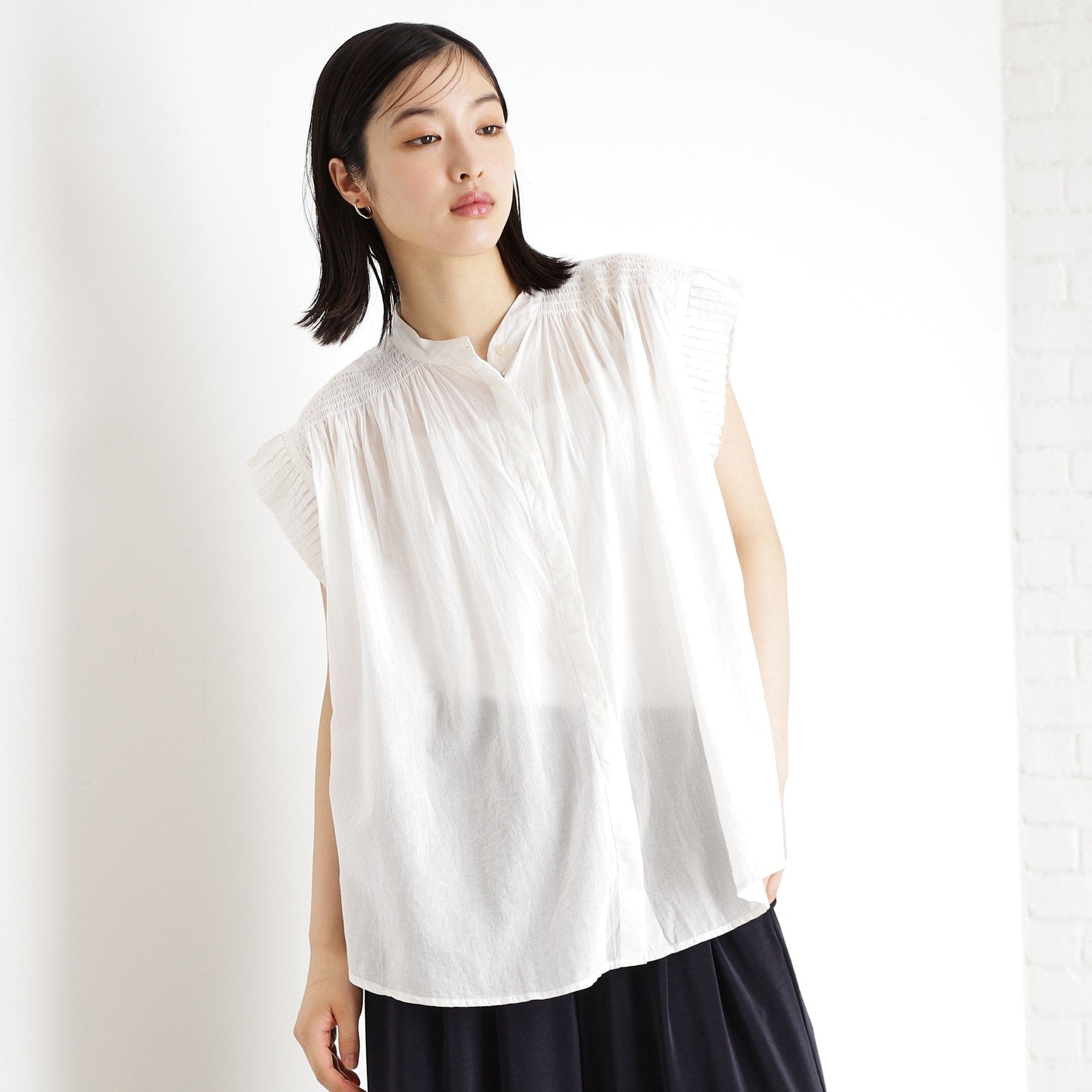ザ ショップ ティーケー  (ウィメン) THE SHOP TK(Women) ノースリシャーリングブラウス （ブラウン(044)） ブラウン(044)
