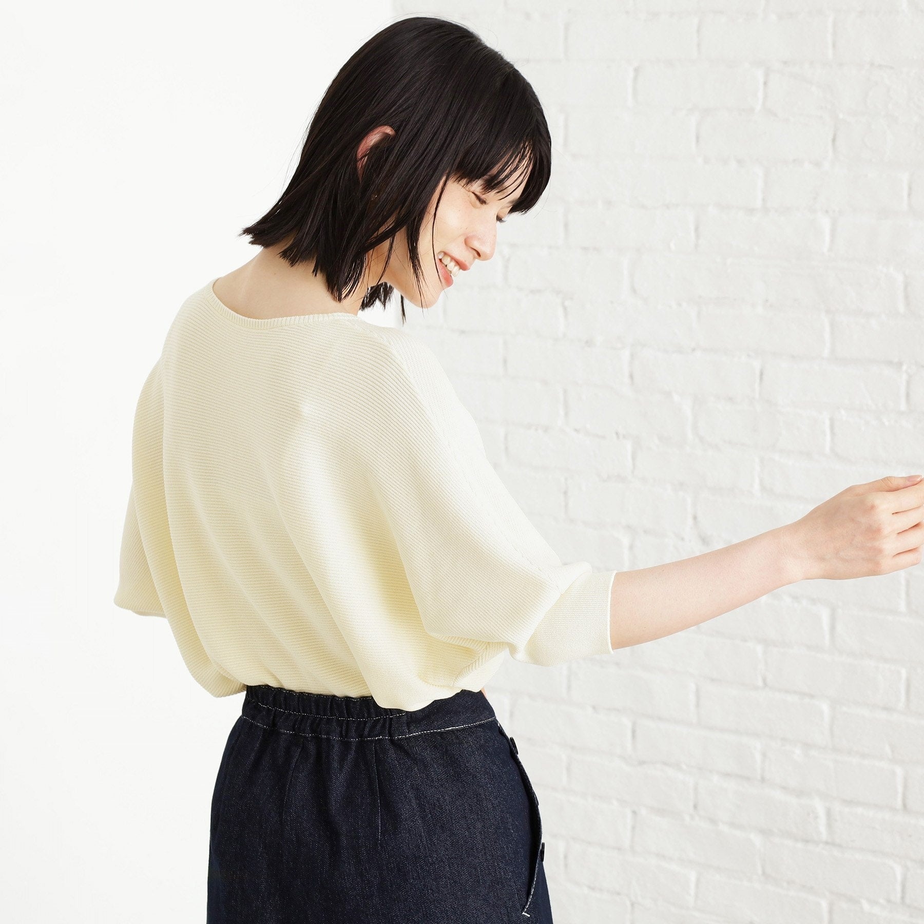 ザ ショップ ティーケー  (ウィメン) THE SHOP TK(Women) エコベロガータードルマン6分袖 （オレンジ(069)） オレンジ(069)