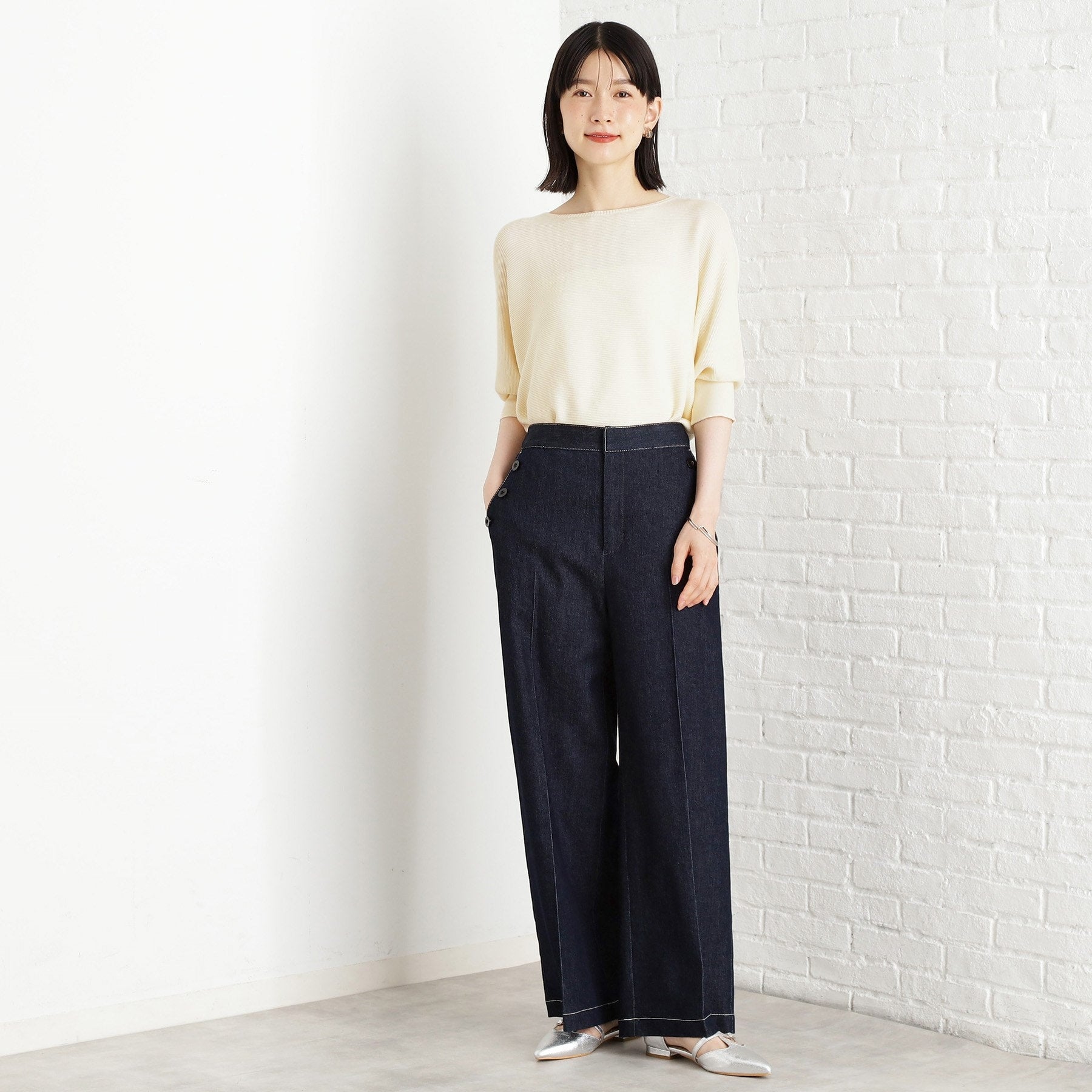 ザ ショップ ティーケー  (ウィメン) THE SHOP TK(Women) エコベロガータードルマン6分袖 （オレンジ(069)） オレンジ(069)