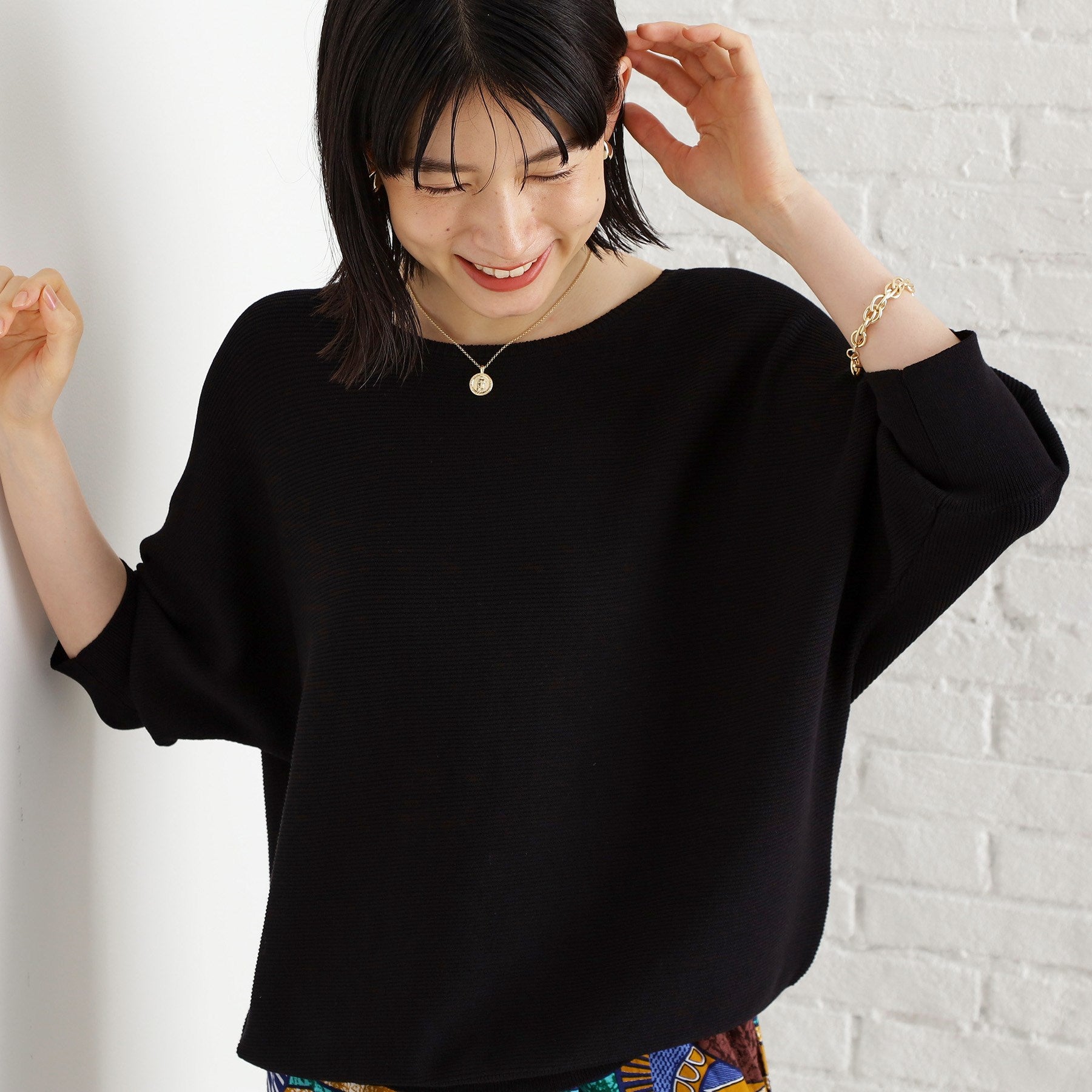 ザ ショップ ティーケー  (ウィメン) THE SHOP TK(Women) エコベロガータードルマン6分袖 （オレンジ(069)） オレンジ(069)