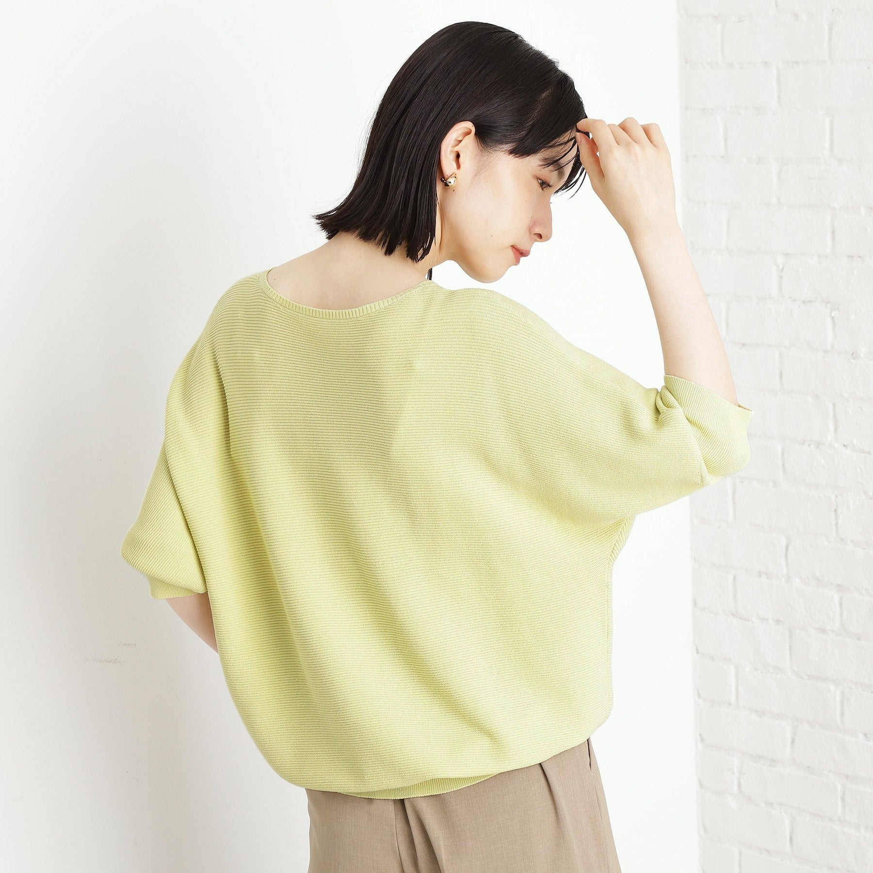 ザ ショップ ティーケー  (ウィメン) THE SHOP TK(Women) エコベロガータードルマン6分袖 （オレンジ(069)） オレンジ(069)