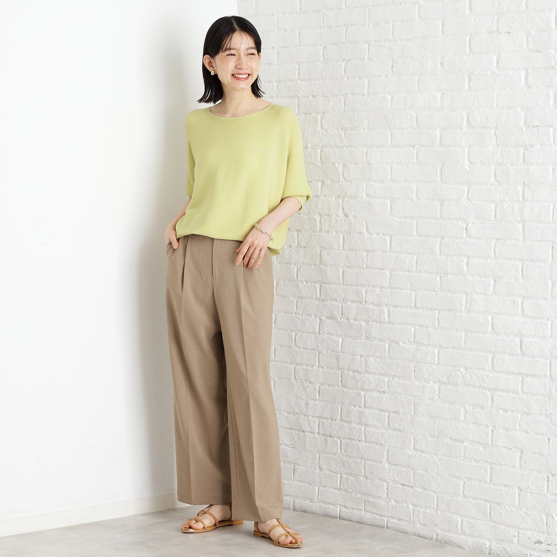 ザ ショップ ティーケー  (ウィメン) THE SHOP TK(Women) エコベロガータードルマン6分袖 （オレンジ(069)） オレンジ(069)