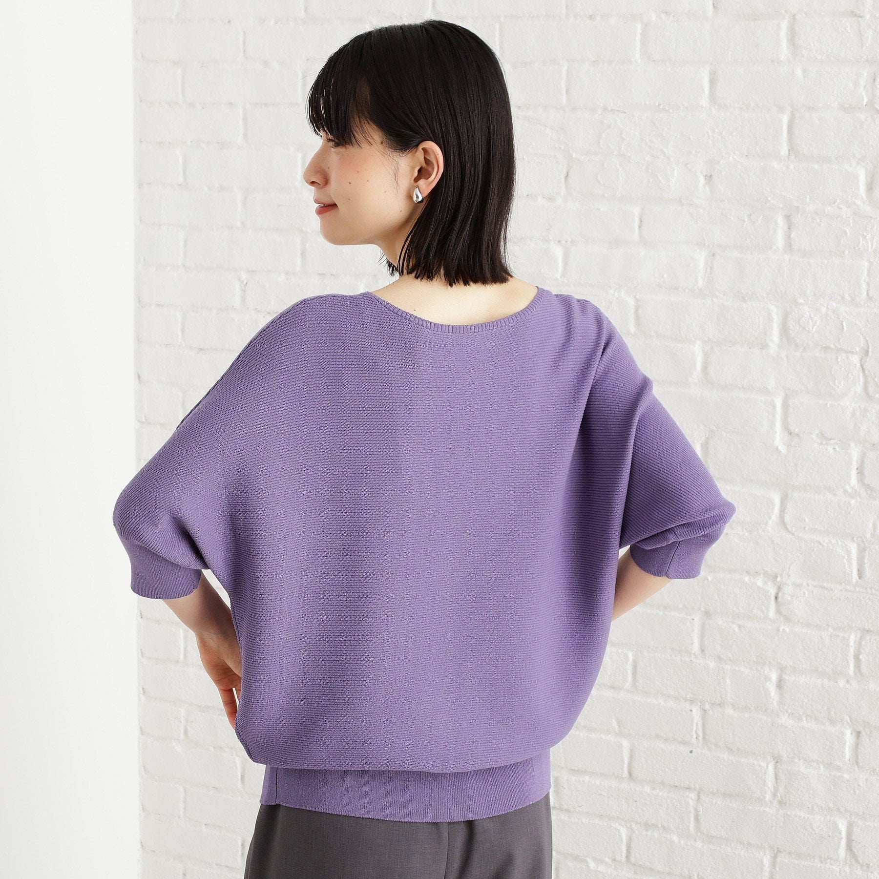 ザ ショップ ティーケー  (ウィメン) THE SHOP TK(Women) エコベロガータードルマン6分袖 （オレンジ(069)） オレンジ(069)