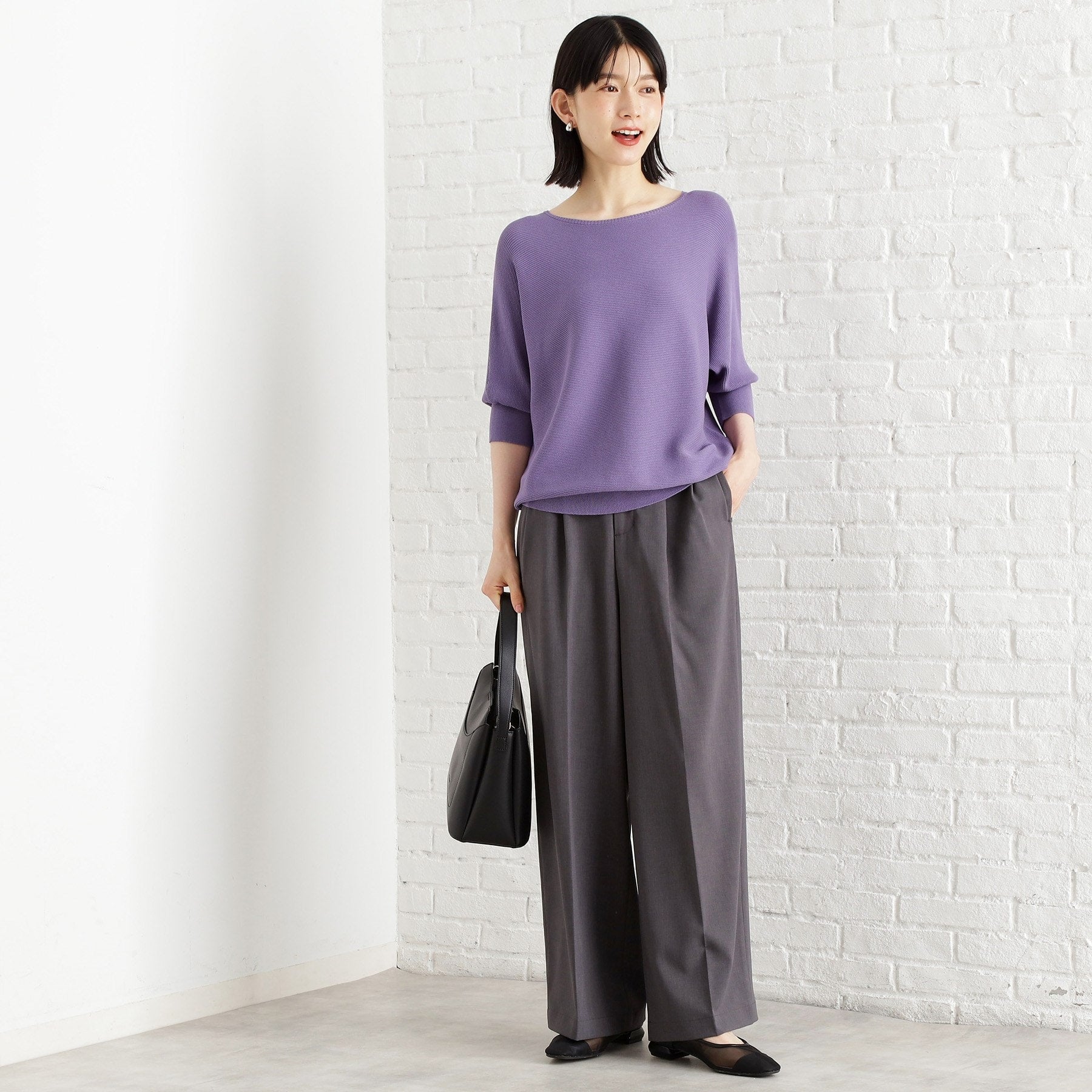 ザ ショップ ティーケー  (ウィメン) THE SHOP TK(Women) エコベロガータードルマン6分袖 （オレンジ(069)） オレンジ(069)