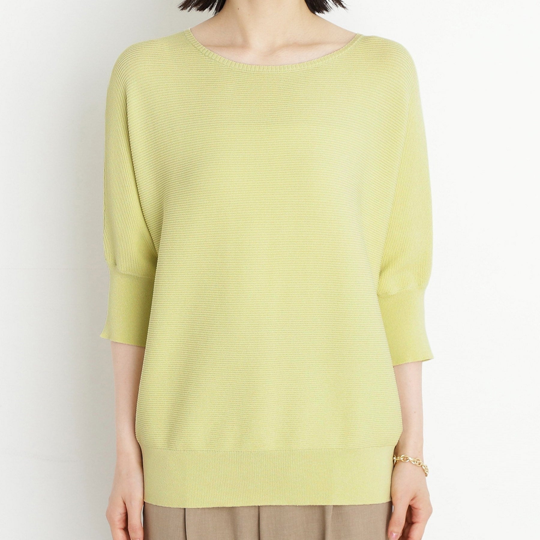 ザ ショップ ティーケー  (ウィメン) THE SHOP TK(Women) エコベロガータードルマン6分袖 （オレンジ(069)） オレンジ(069)