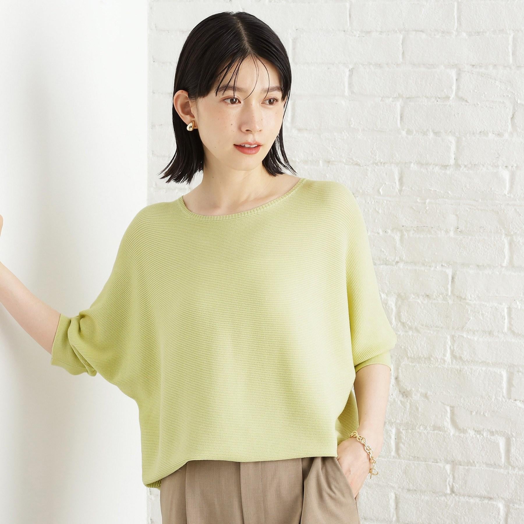 ザ ショップ ティーケー  (ウィメン) THE SHOP TK(Women) エコベロガータードルマン6分袖 （オレンジ(069)） オレンジ(069)