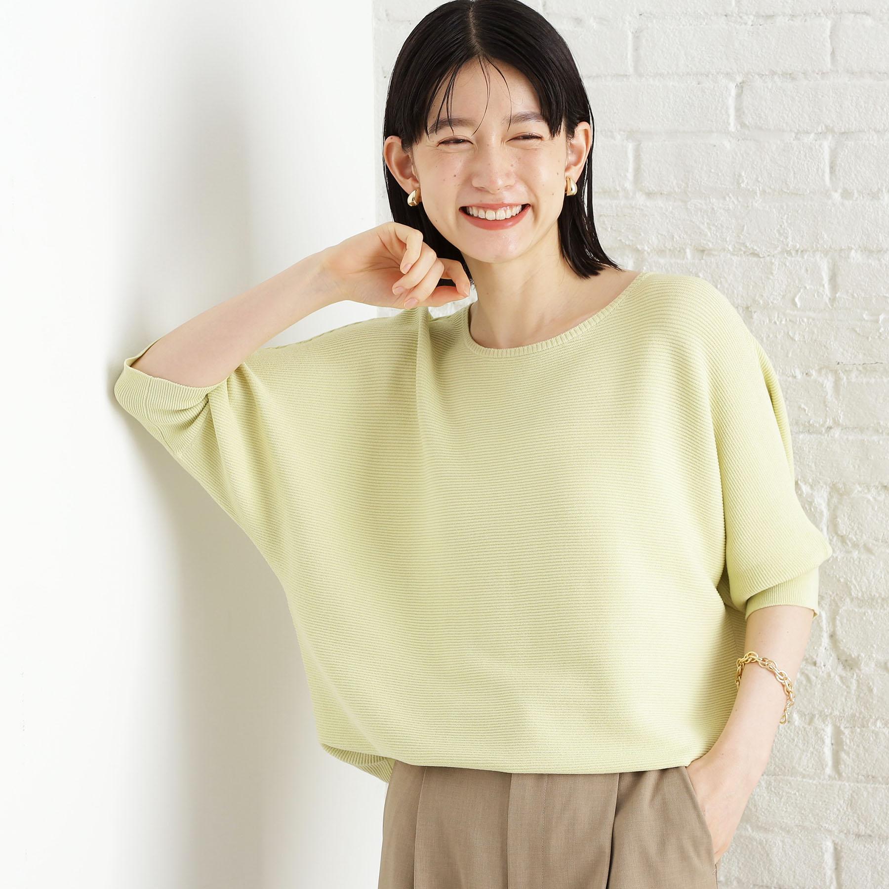 ザ ショップ ティーケー  (ウィメン) THE SHOP TK(Women) エコベロガータードルマン6分袖 （グリーン(025)） グリーン(025)