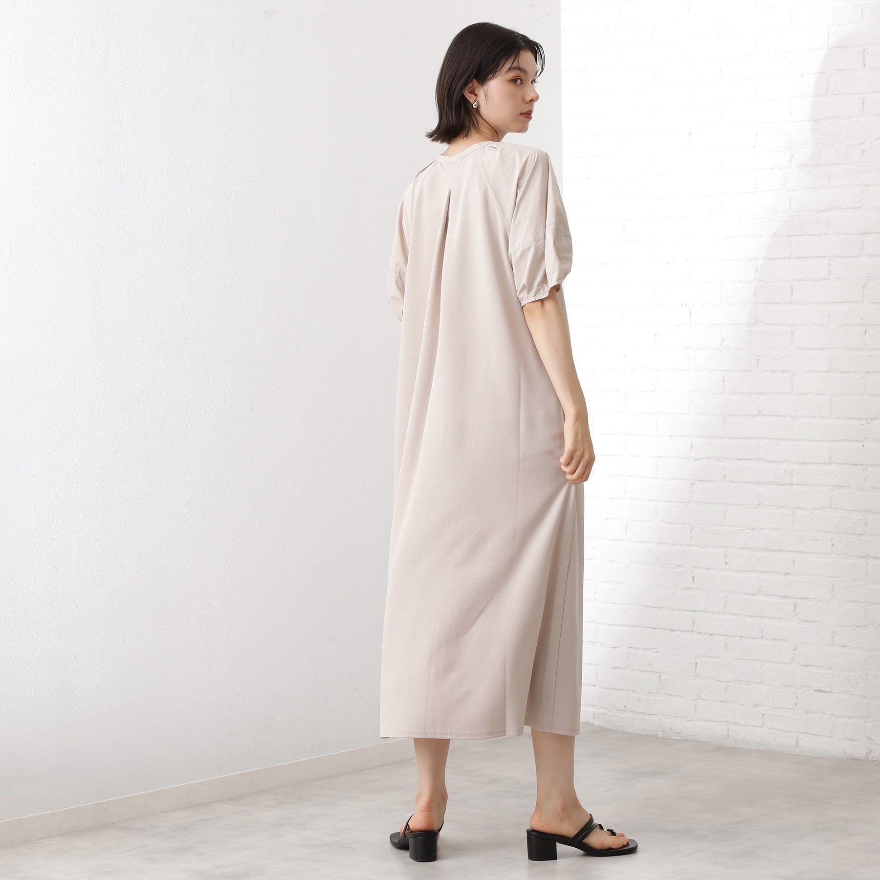 ザ ショップ ティーケー  (ウィメン) THE SHOP TK(Women) ドッキングカットソーワンピース （グリーン(922)） グリーン(922)