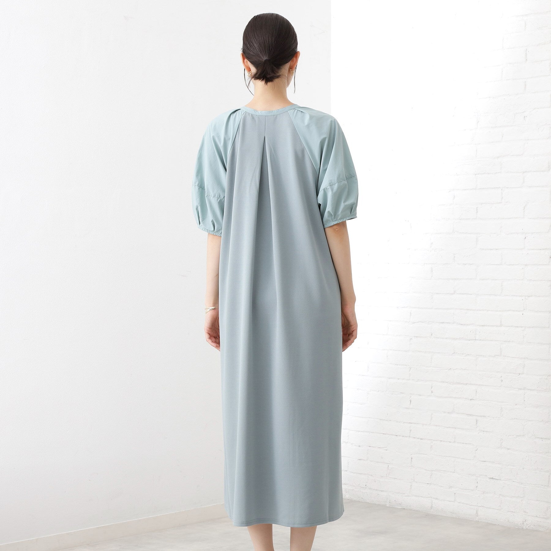 ザ ショップ ティーケー  (ウィメン) THE SHOP TK(Women) ドッキングカットソーワンピース （グリーン(922)） グリーン(922)