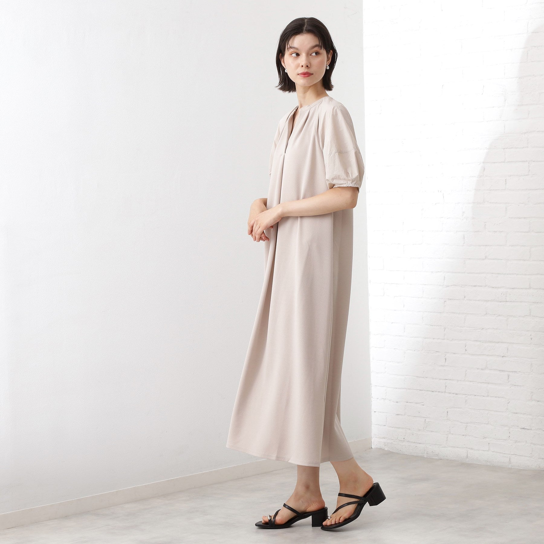 ザ ショップ ティーケー  (ウィメン) THE SHOP TK(Women) ドッキングカットソーワンピース （ライトグレー(911)） ライトグレー(911)