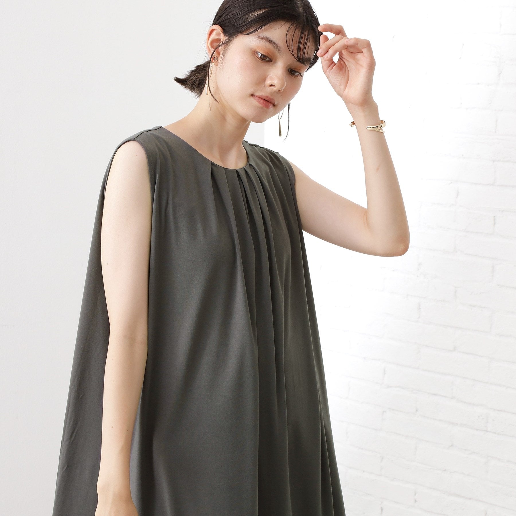 ザ ショップ ティーケー  (ウィメン) THE SHOP TK(Women) カットソーワンピース （チャコールグレー(914)） チャコールグレー(914)