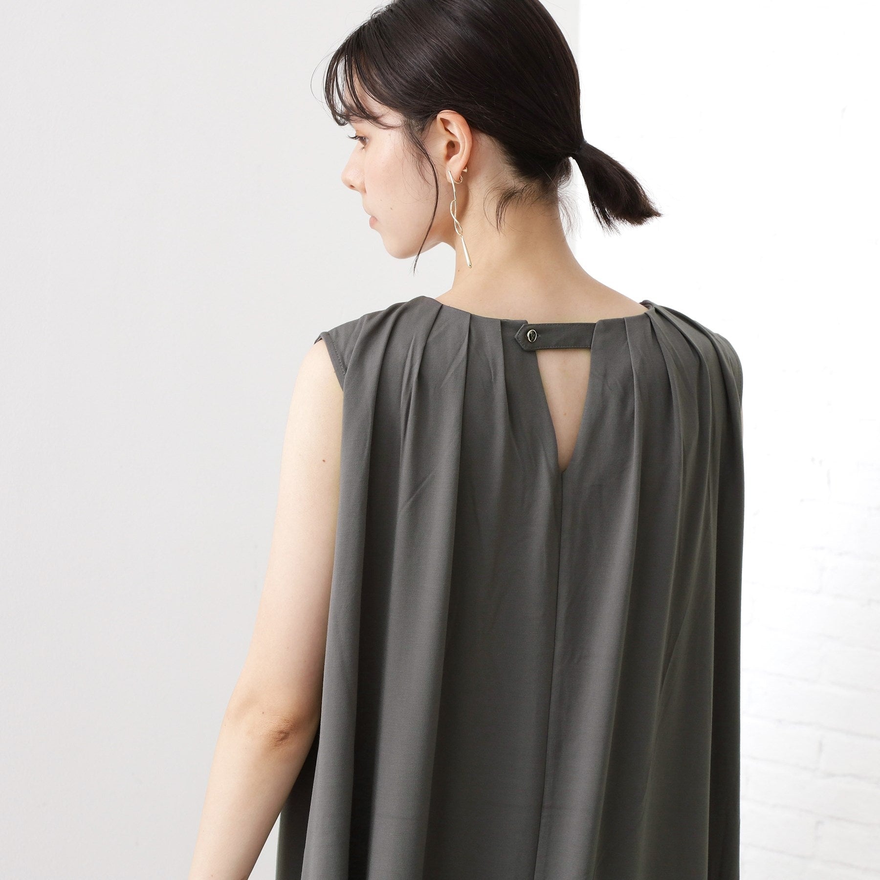 ザ ショップ ティーケー  (ウィメン) THE SHOP TK(Women) カットソーワンピース （チャコールグレー(914)） チャコールグレー(914)