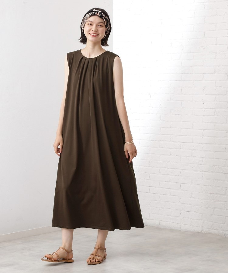 ザ ショップ ティーケー  (ウィメン) THE SHOP TK(Women) 【WEB限定商品】カットソーワンピース/洗濯機OK （ブラウン(943)） ブラウン(943)