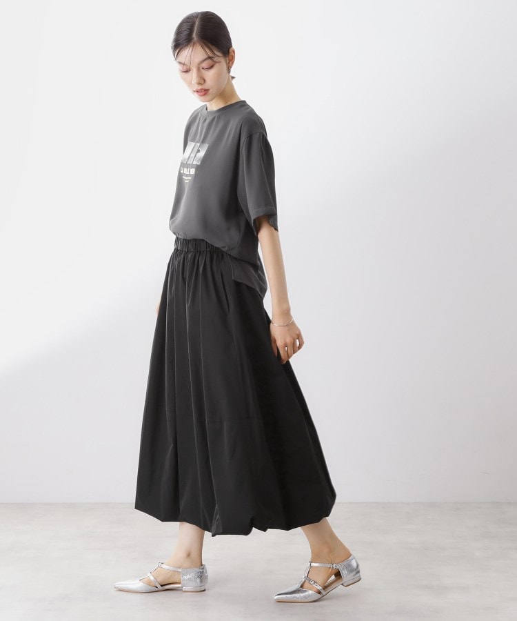 ザ ショップ ティーケー  (ウィメン) THE SHOP TK(Women) ポーラプリント布帛Tシャツ （オフホワイト(003)） オフホワイト(003)