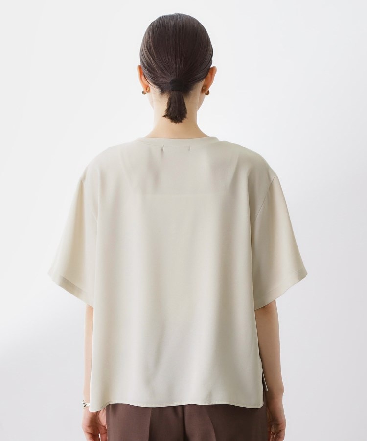 ザ ショップ ティーケー  (ウィメン) THE SHOP TK(Women) ポーラプリント布帛Tシャツ （オフホワイト(003)） オフホワイト(003)