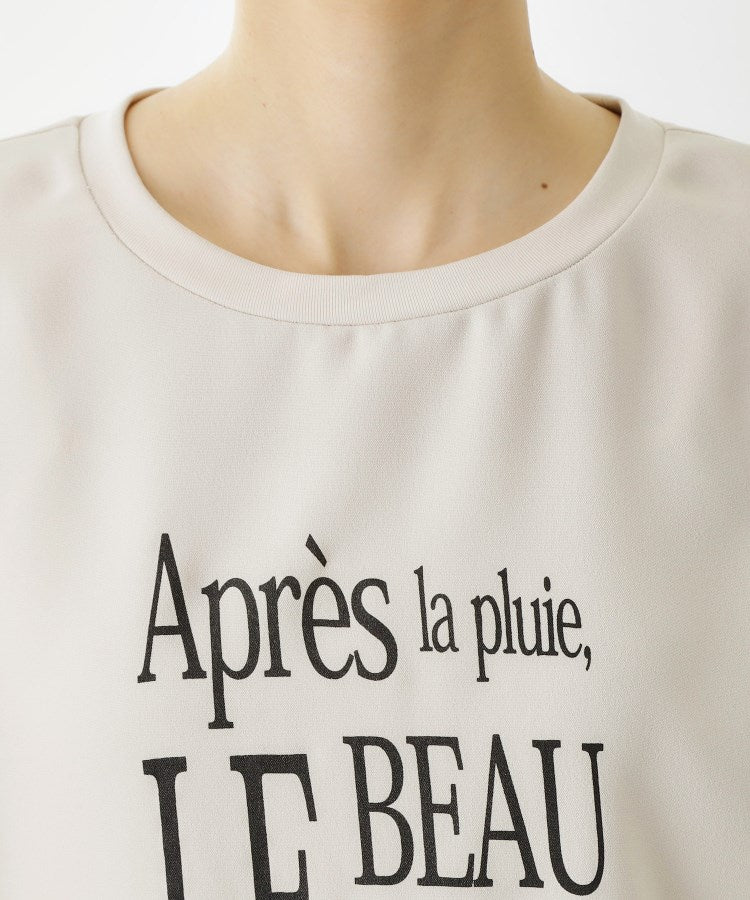 ザ ショップ ティーケー  (ウィメン) THE SHOP TK(Women) ポーラプリント布帛Tシャツ （オフホワイト(003)） オフホワイト(003)