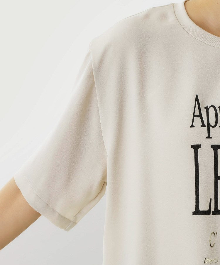 ザ ショップ ティーケー  (ウィメン) THE SHOP TK(Women) ポーラプリント布帛Tシャツ （オフホワイト(003)） オフホワイト(003)