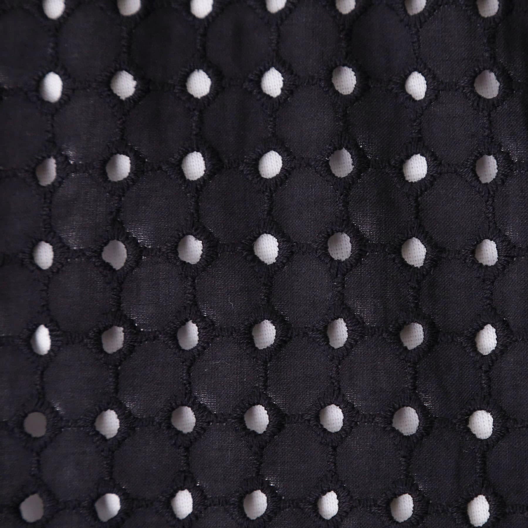 ザ ショップ ティーケー  (ウィメン) THE SHOP TK(Women) サークル刺繍ショート丈シャツ （ブラック(019)） ブラック(019)