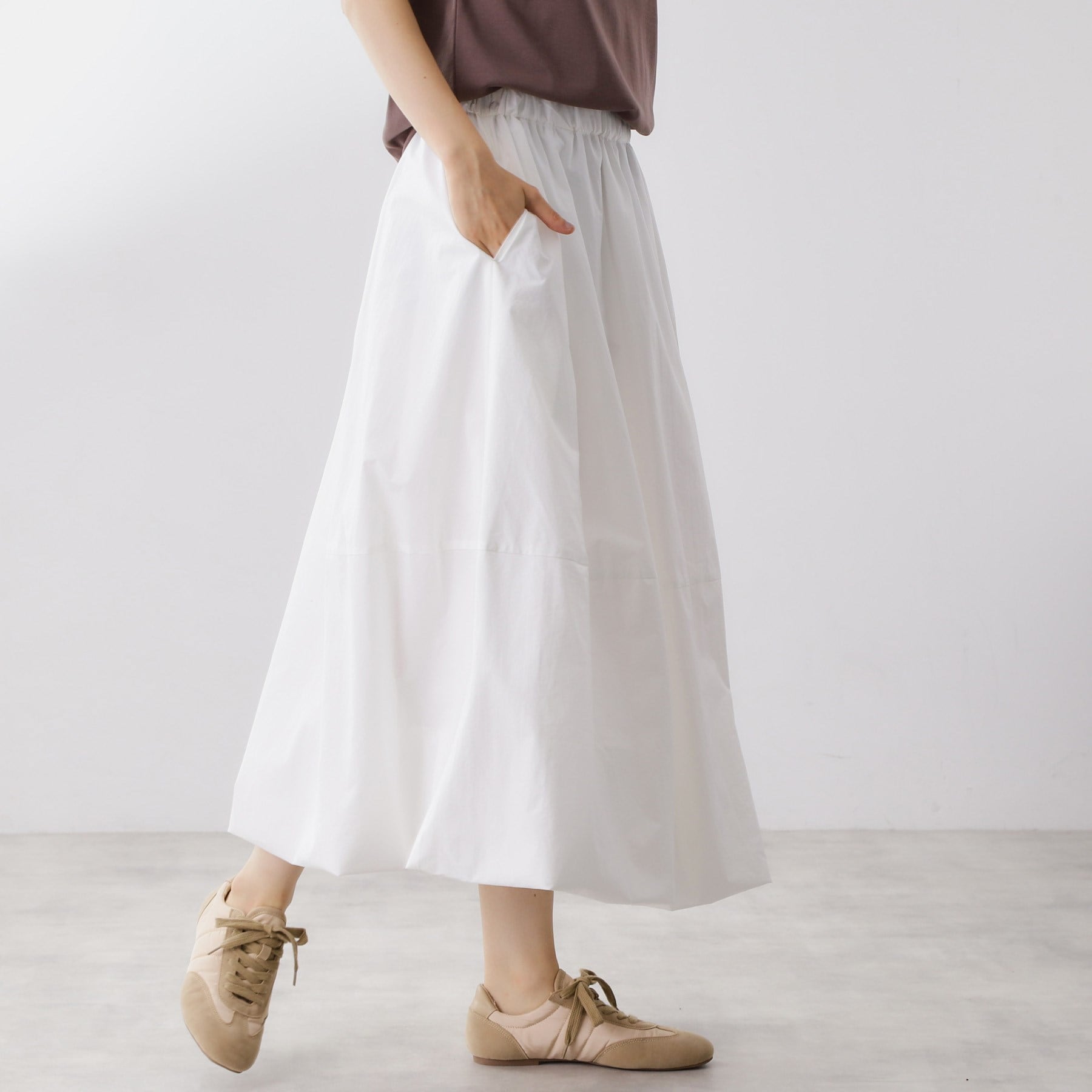 ザ ショップ ティーケー  (ウィメン) THE SHOP TK(Women) バルーンスカート （カーキ(027)） カーキ(027)