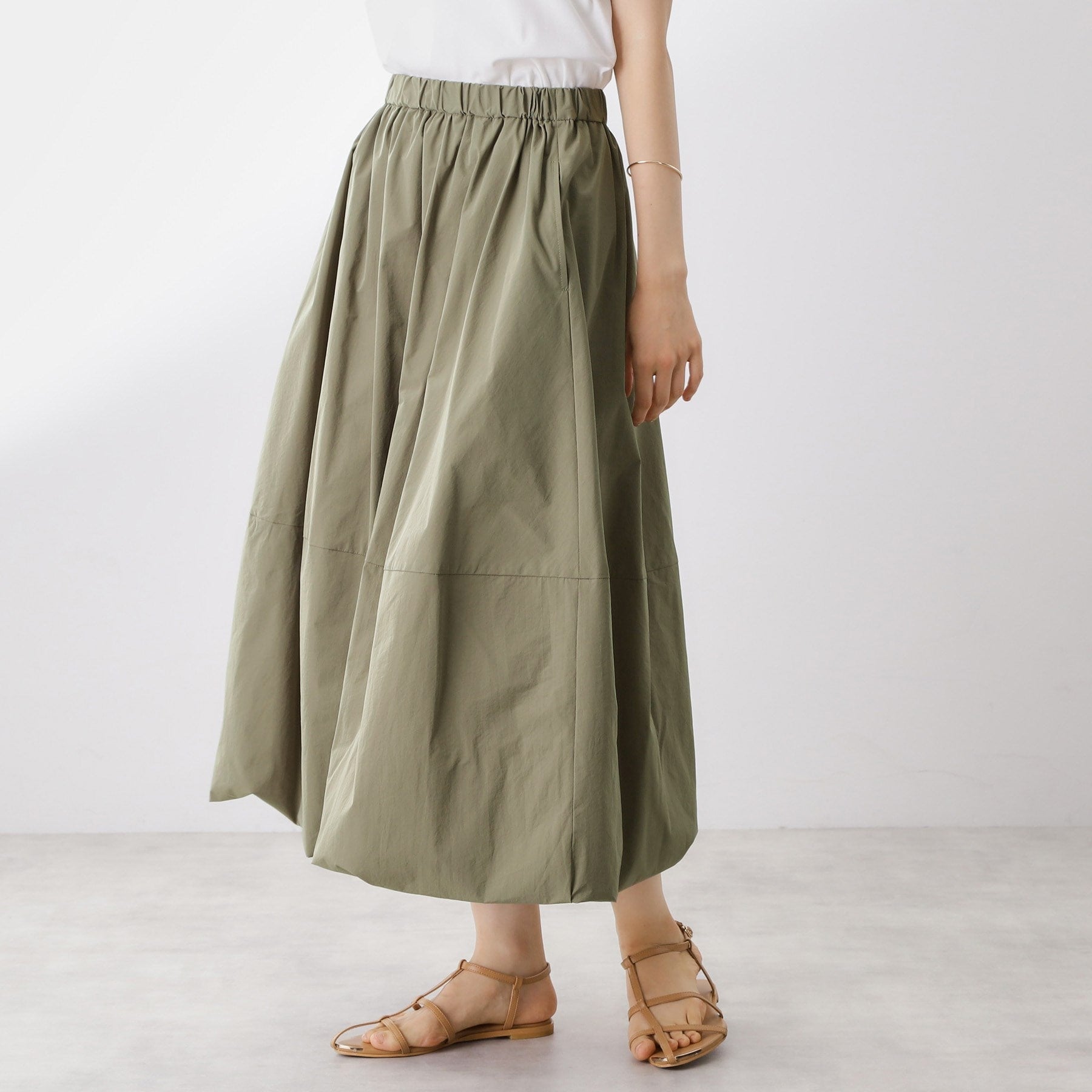 ザ ショップ ティーケー  (ウィメン) THE SHOP TK(Women) バルーンスカート （カーキ(027)） カーキ(027)