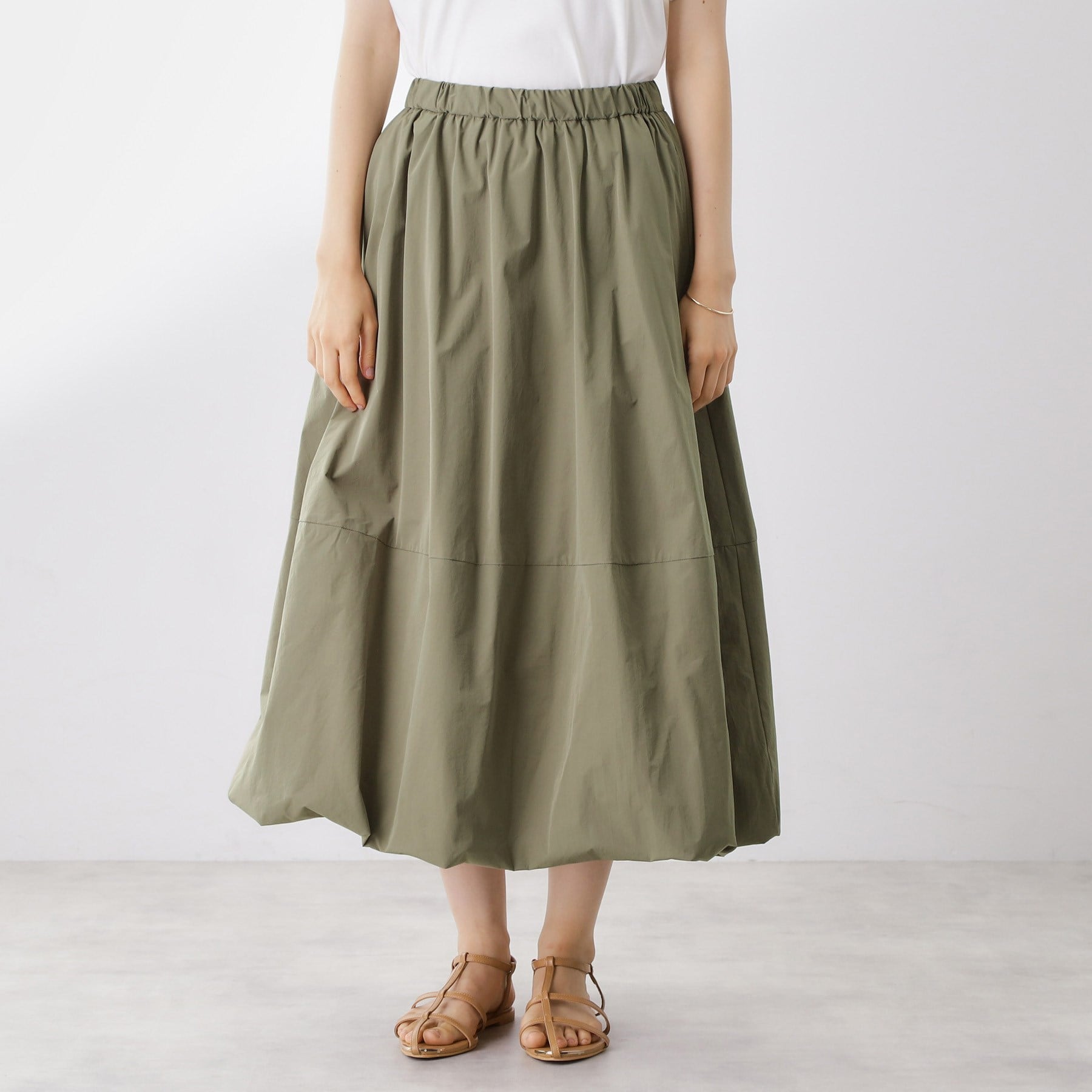 ザ ショップ ティーケー  (ウィメン) THE SHOP TK(Women) バルーンスカート （カーキ(027)） カーキ(027)
