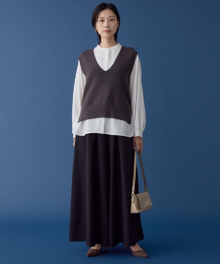 ザ ショップ ティーケー  (ウィメン) THE SHOP TK(Women) サップ素材イージーパンツ （ブラウン(043)） ブラウン(043)