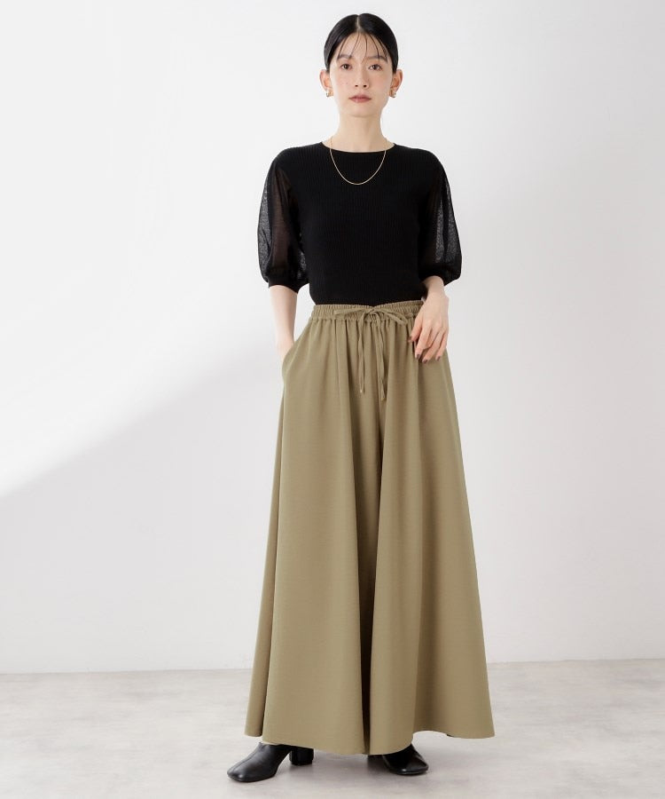 ザ ショップ ティーケー  (ウィメン) THE SHOP TK(Women) サップ素材イージーパンツ （ブラウン(043)） ブラウン(043)