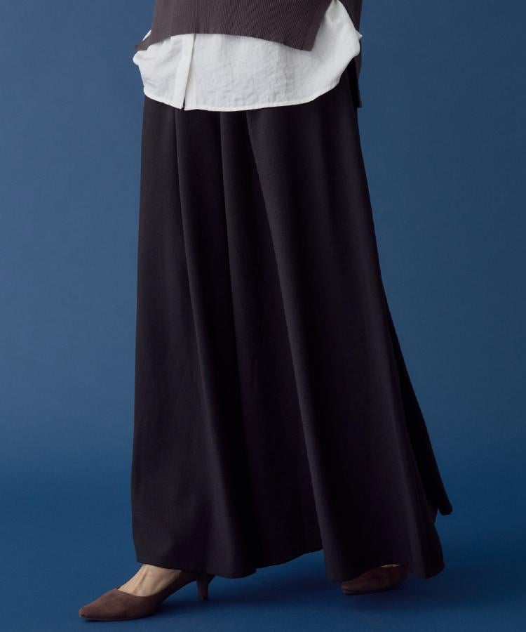ザ ショップ ティーケー  (ウィメン) THE SHOP TK(Women) サップ素材イージーパンツ （ブラック(019)） ブラック(019)