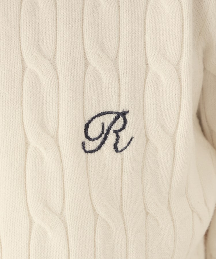 ザ ショップ ティーケー  (ウィメン) THE SHOP TK(Women) 刺繍入りケーブルニット半袖 （アイボリー(004)） アイボリー(004)