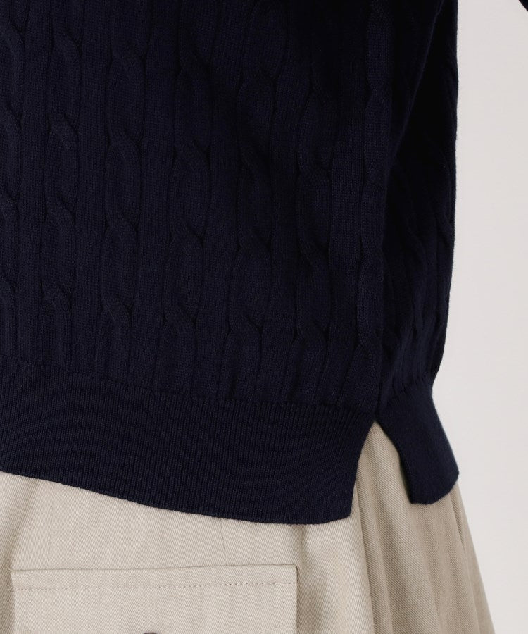 ザ ショップ ティーケー  (ウィメン) THE SHOP TK(Women) 刺繍入りケーブルニット半袖 （アイボリー(004)） アイボリー(004)