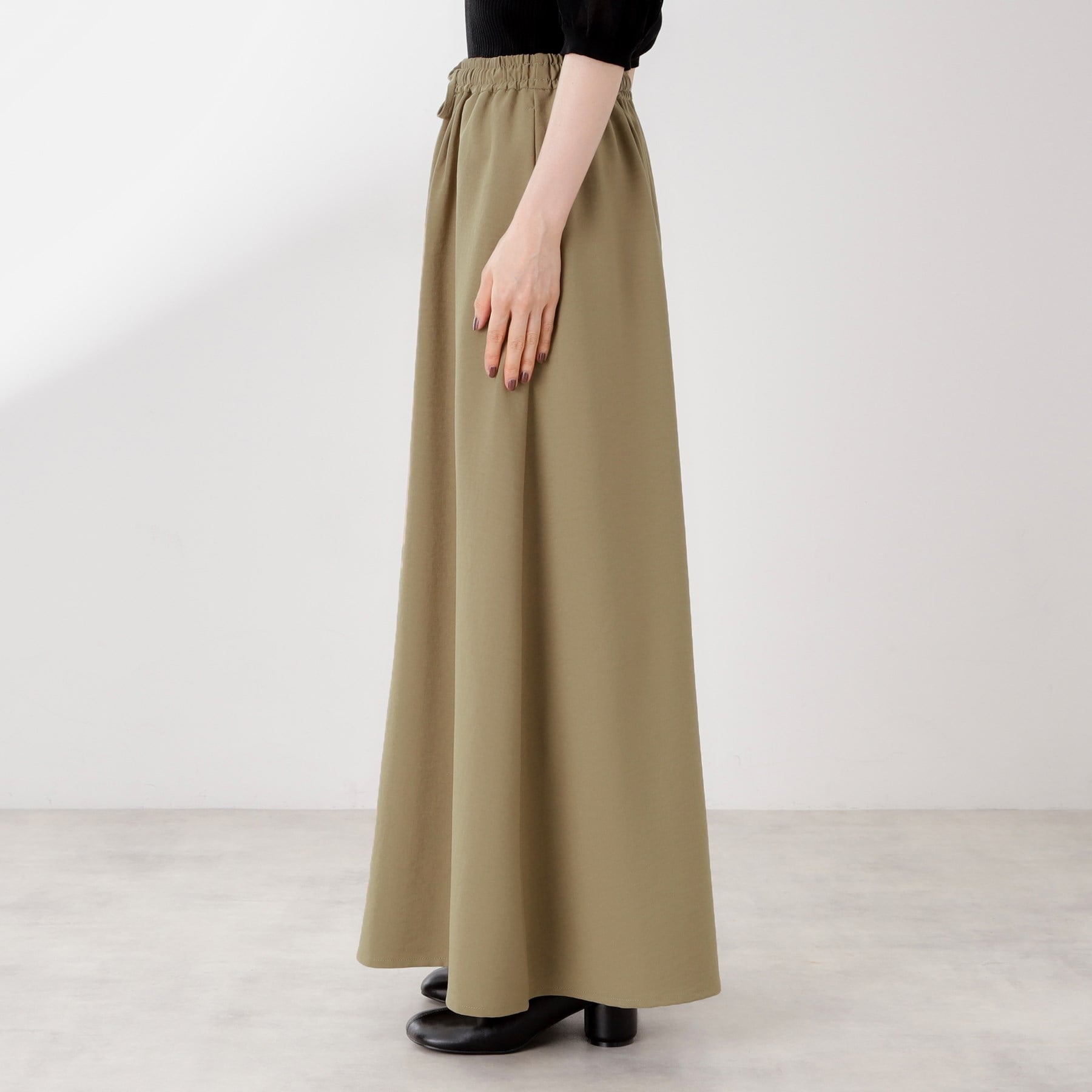 ザ ショップ ティーケー  (ウィメン) THE SHOP TK(Women) サップ素材イージーパンツ （ブラック(019)） ブラック(019)