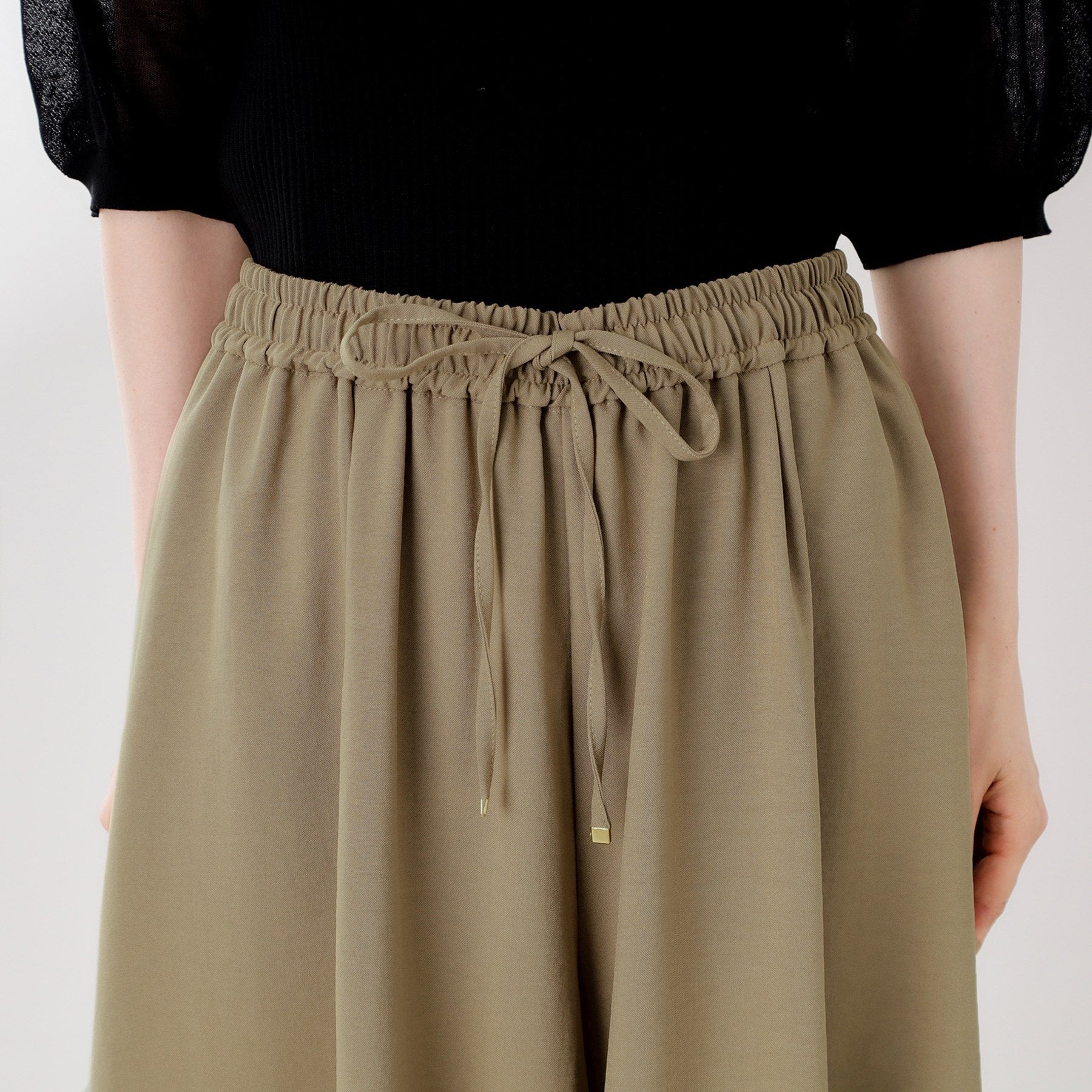 ザ ショップ ティーケー  (ウィメン) THE SHOP TK(Women) サップ素材イージーパンツ （ブラック(019)） ブラック(019)